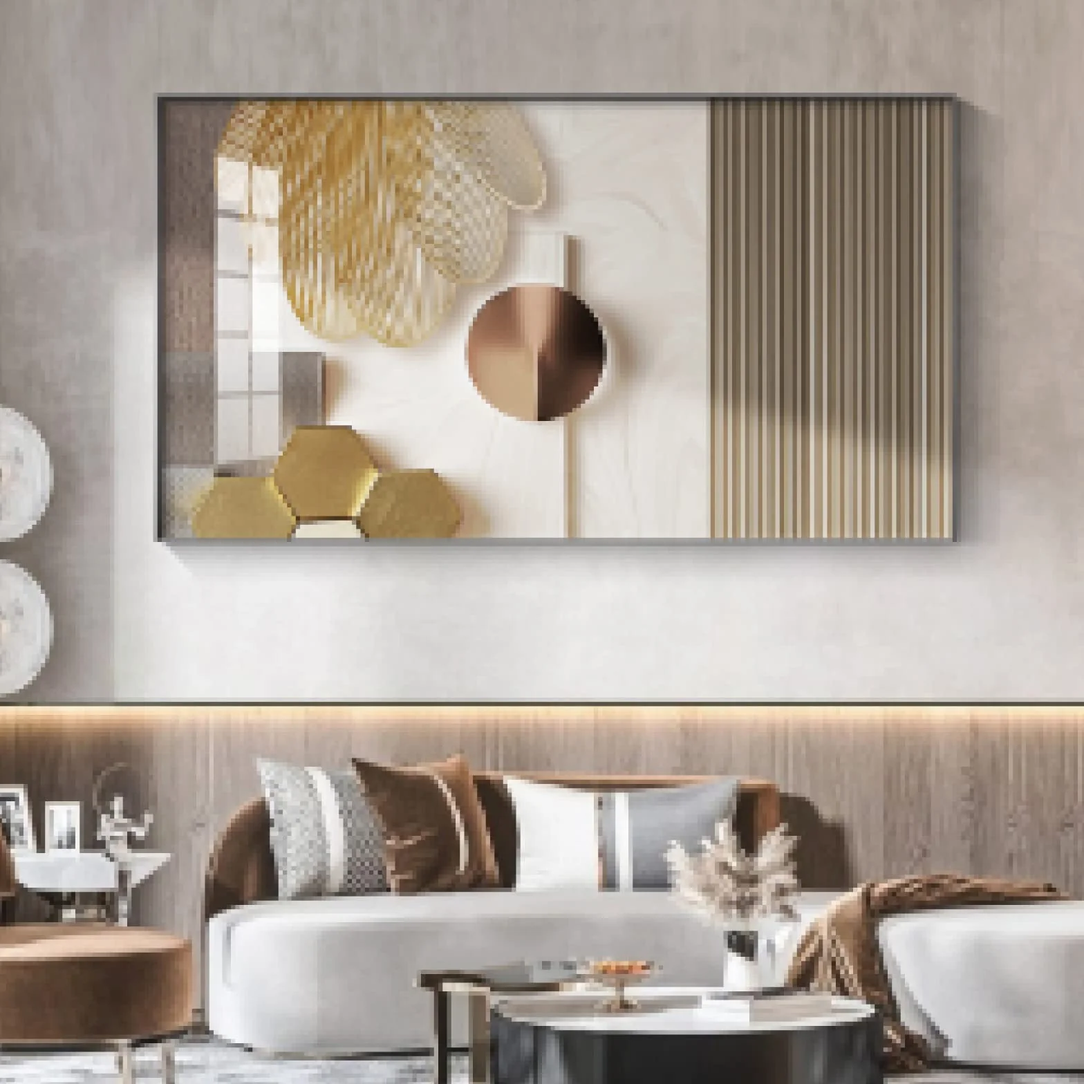 BIEMBI Salon Luksusowe obrazy ścienne nowoczesne minimalistyczne abstrakcyjne złote plakaty wydruki nordycka dekoracja obraz na płótnie 90 x 180 cm bez ramy