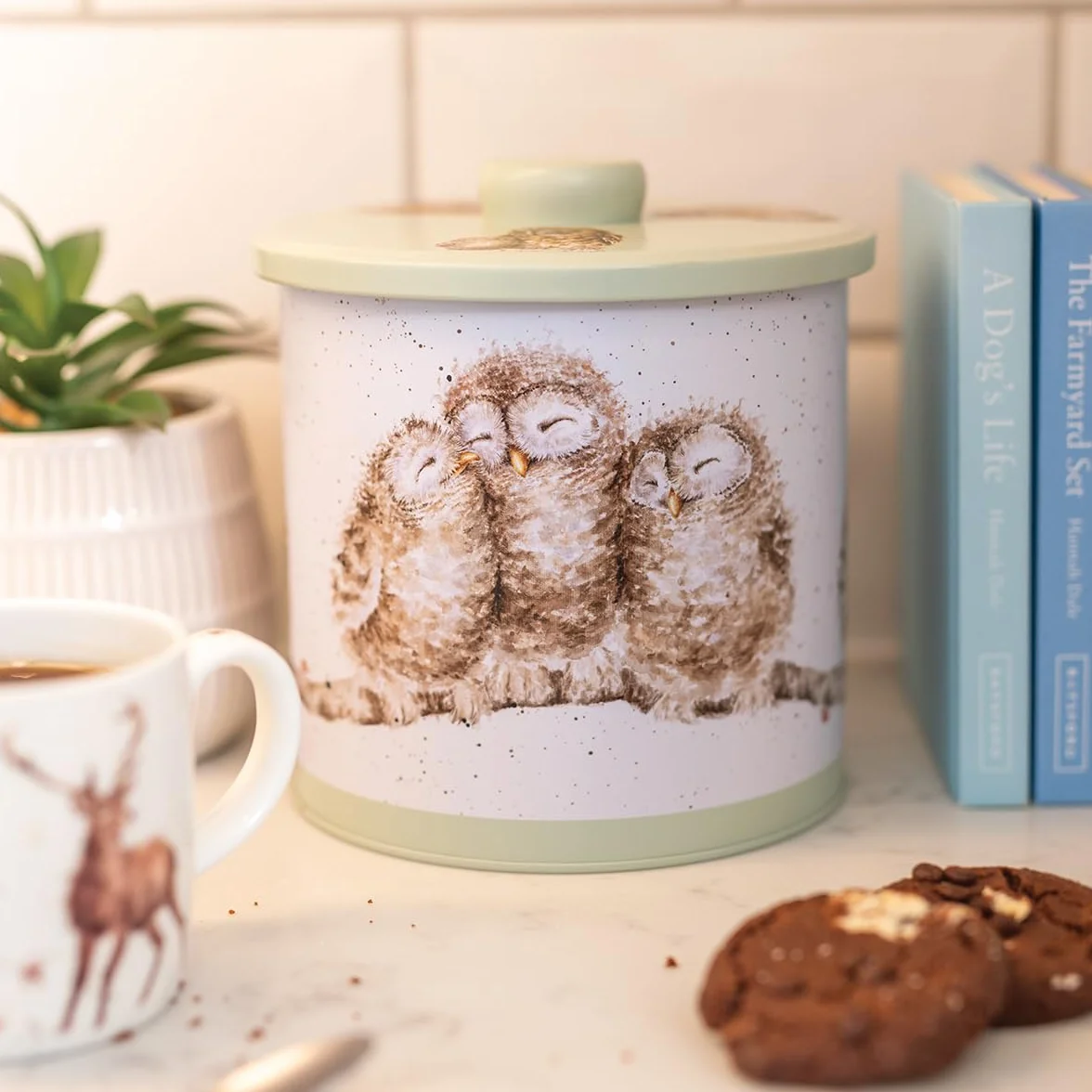 Wrendale Designs by Hannah Dale The Country Set 'Owl Biscuit Barrel