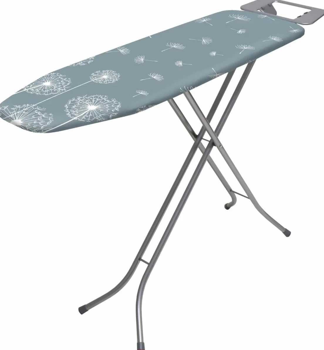 Składana deska do prasowania Basic, 114 x 34 cm, z metalową siatką, podkładką z pianki 5 mm i półką na żelazko, antypoślizgowe nóżki
