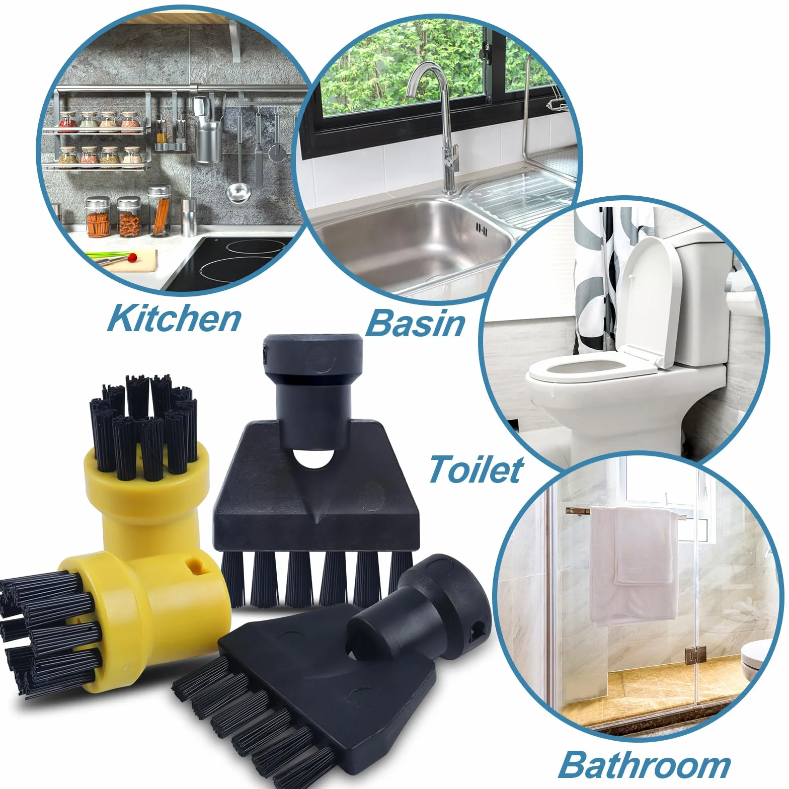 Szczotki do czyszczenia parą Karcher SC1 SC2 SC3 SC4 SC5, uszczelniające do kuchni, mebli, łazienki, dywanów