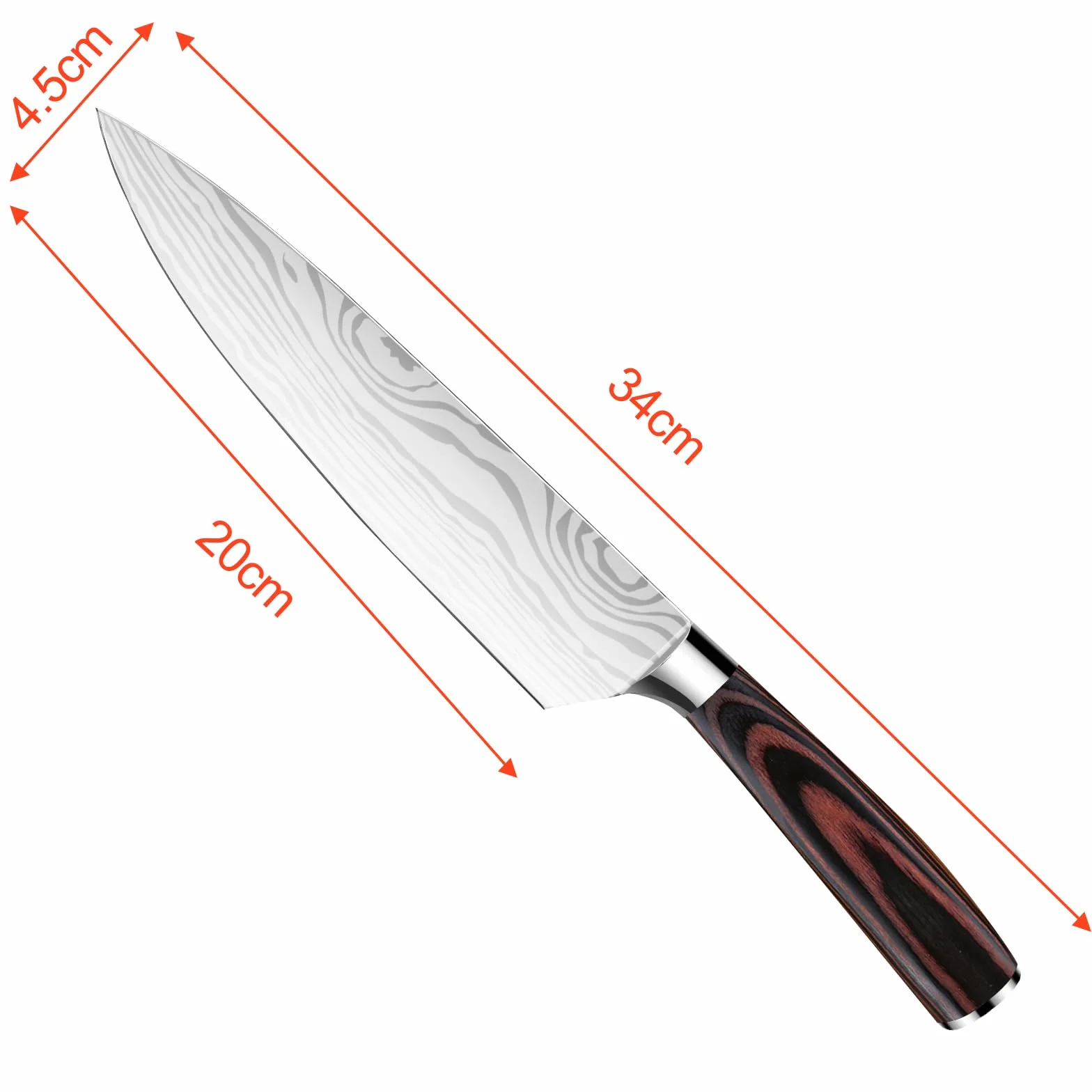 WinGluge Nóż Kuchenny Bardzo Ostry do Mięsa