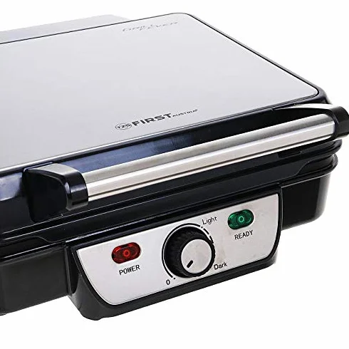 TZS First Austria Elektryczny grill stołowy, toster, 1800 W, otwierany pod kątem 180°, regulacja temperatury, regulowany termostat, toster z lampkami grzewczymi
