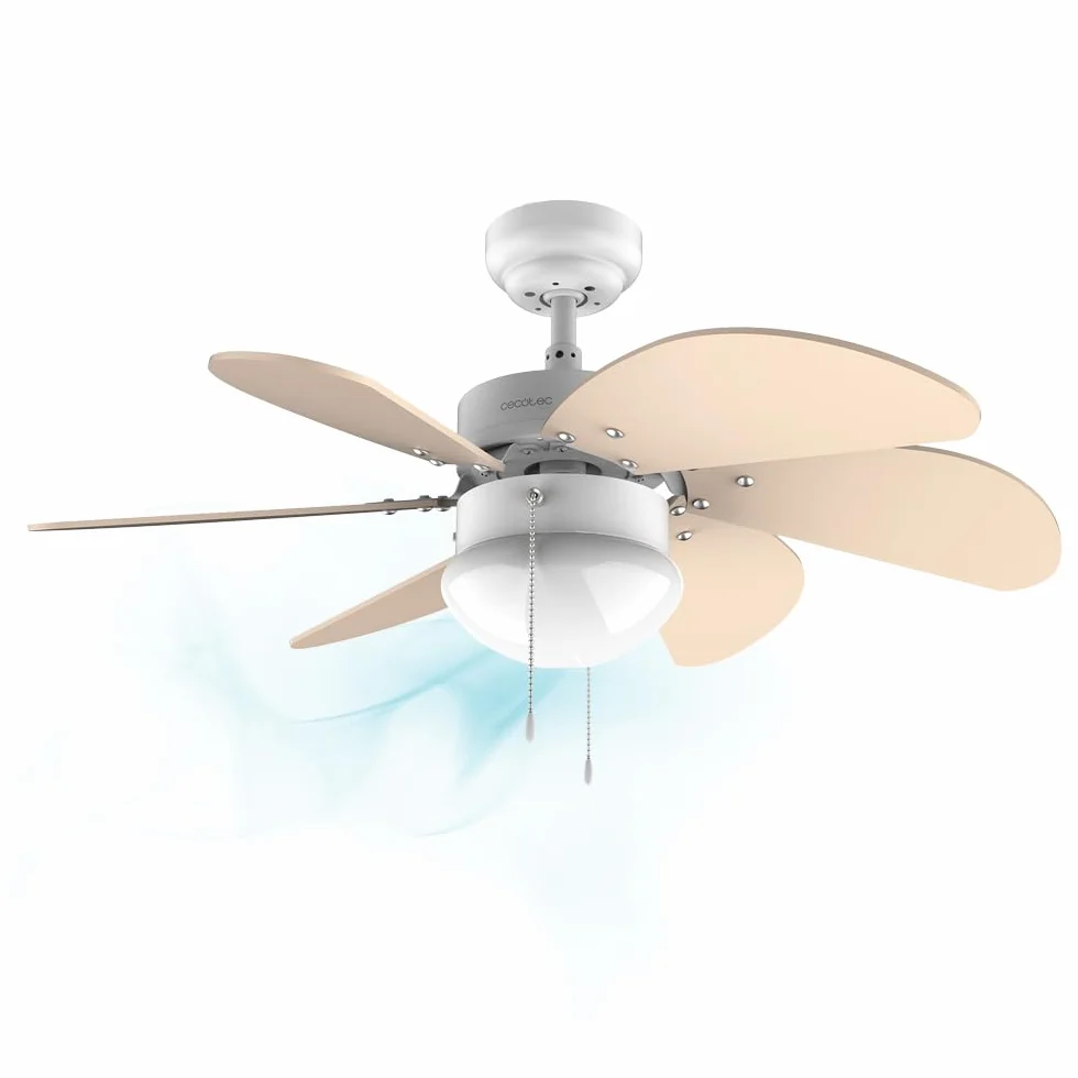 Cecotec Wentylator sufitowy EnergySilence Aero 3600 Vision Światło słoneczne 50 W 36” z lampą, 3 prędkości, 6 odwracalnych łopatek, tryb zima-lato i łatwa obsługa.