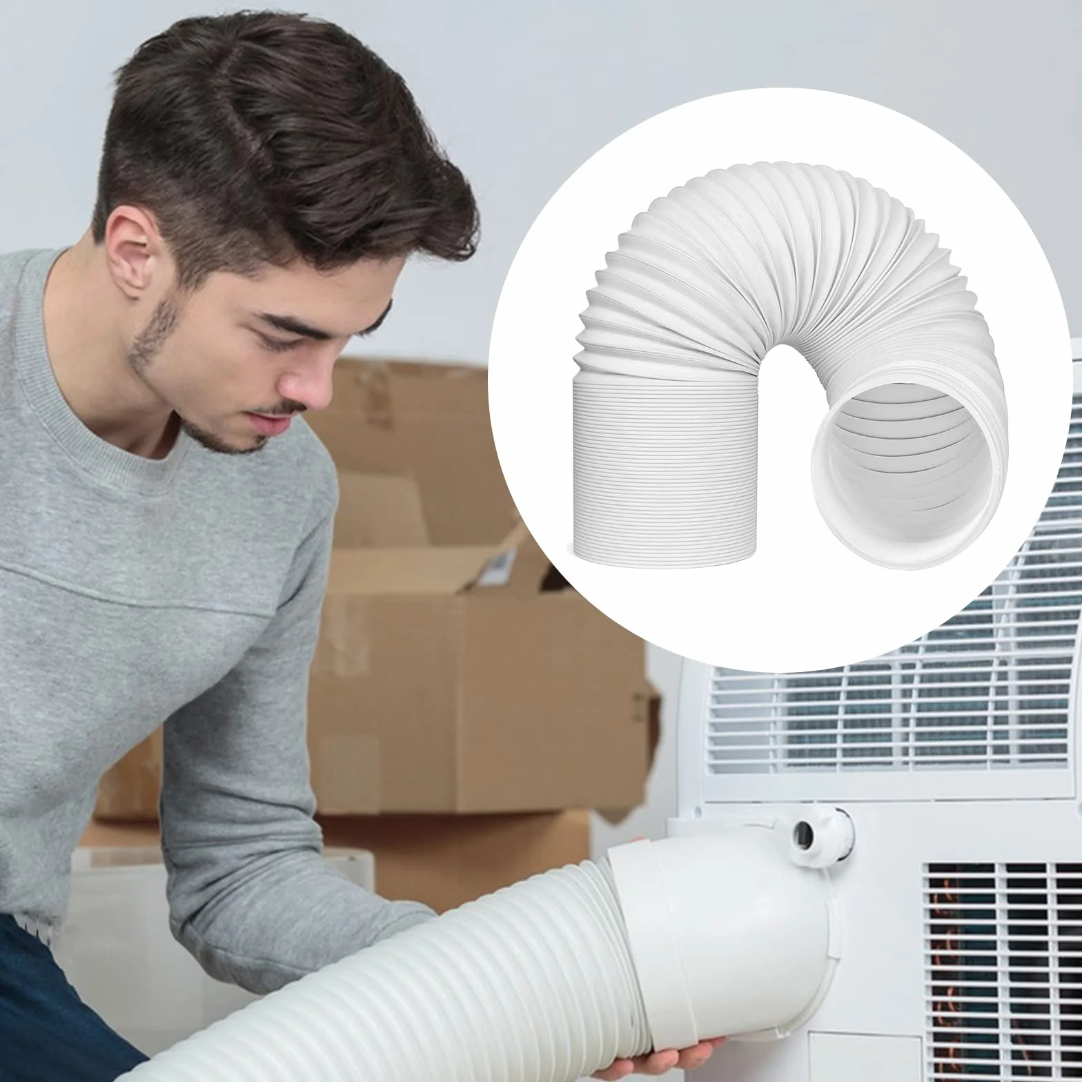 Wąż do klimatyzacji długość 200 cm wąż wylotowy klimatyzacji przenośny wąż wylotowy średnica 150 mm do klimatyzacji suszarka do okapu wyciągowego