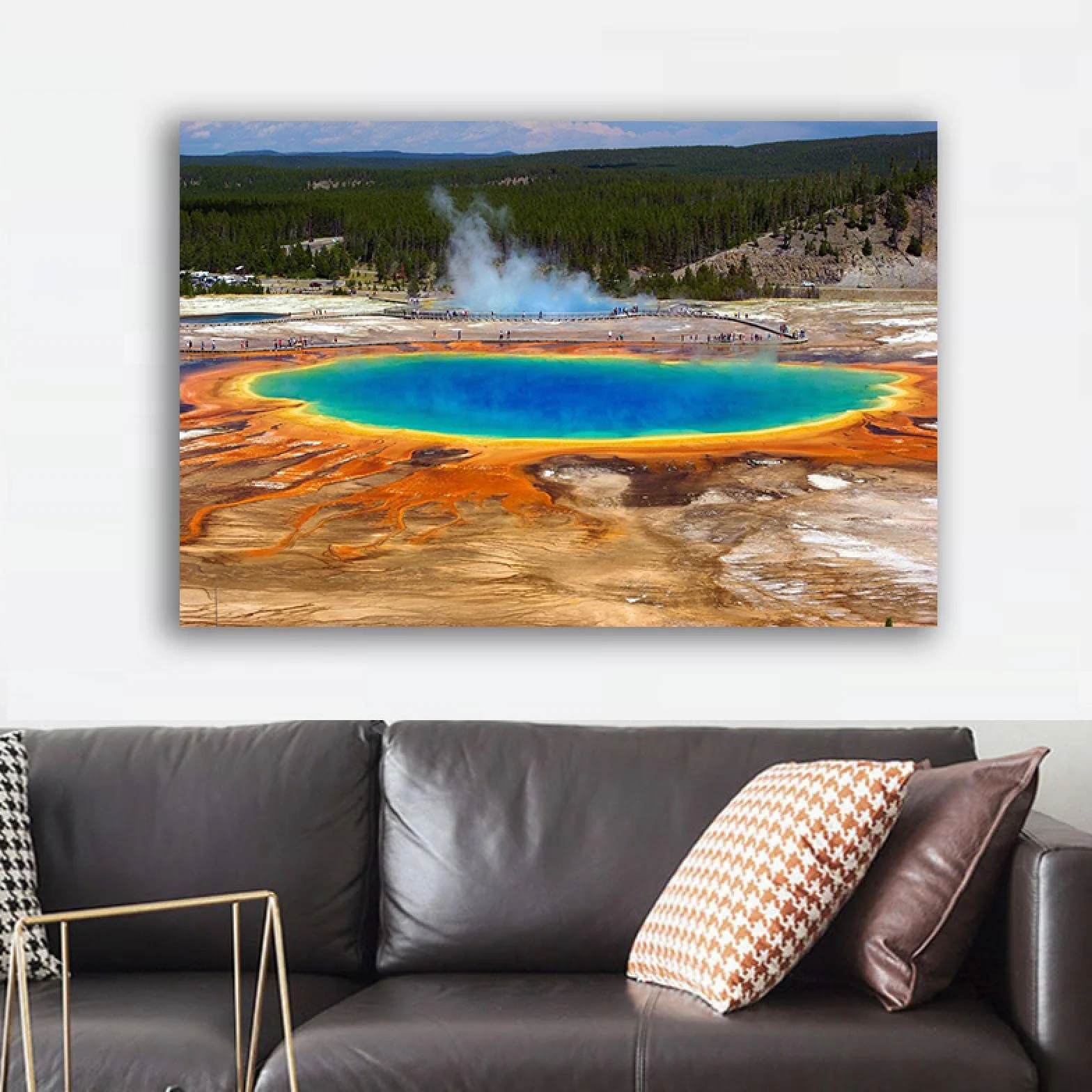 Park narodowy Yellowstone płótno sztuka ścienna krajobraz obrazy - obrazy panoramiczne nadruk na płótnie natura plakat artystyczne wydruki ścienne do dekoracji salonu 70 x 100 cm bez ramy