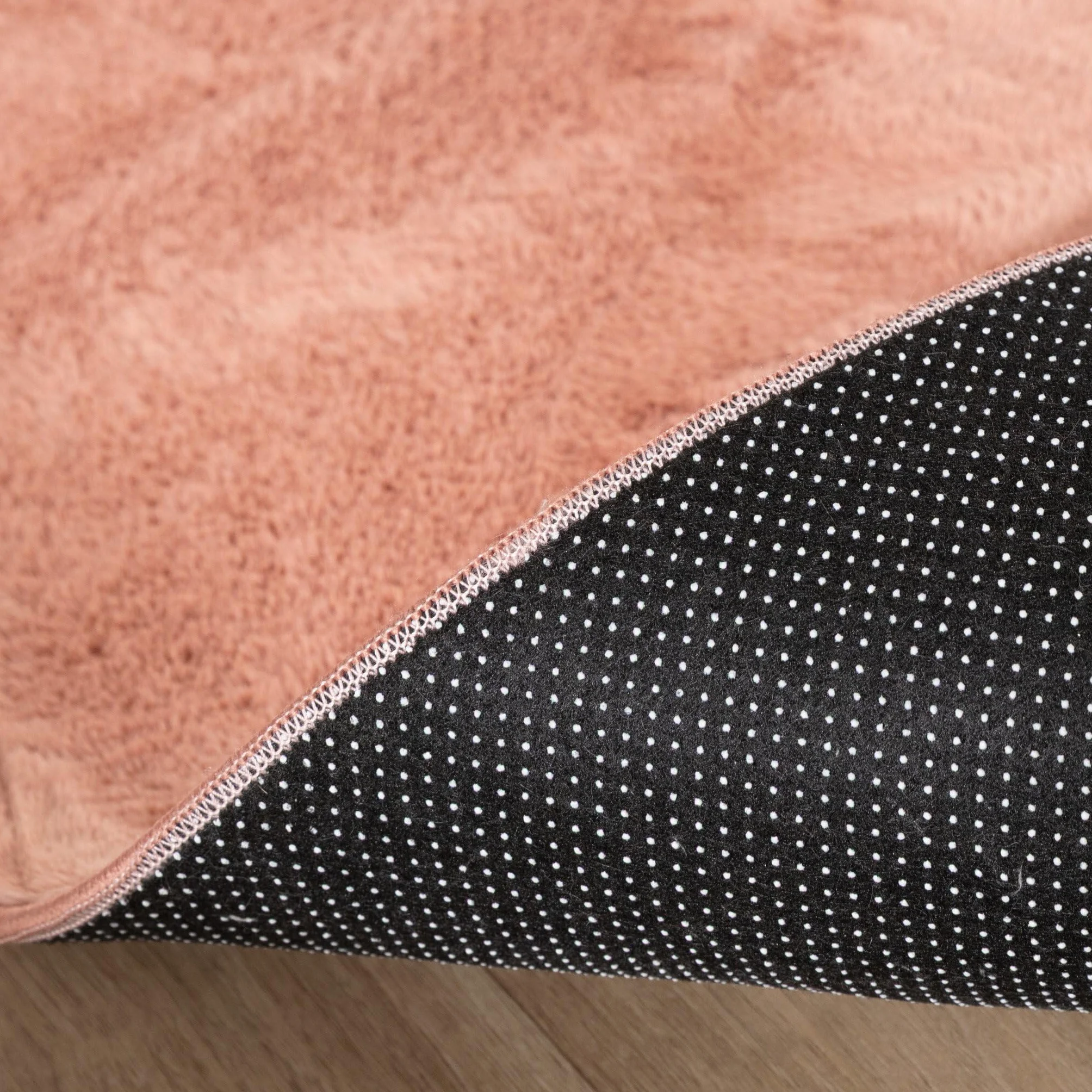 FRAAI | Home & Living Okrągły dywan z niskim włosiem – Cozy Różowy - Poliester - Skandynawski, Japandi - Dywan