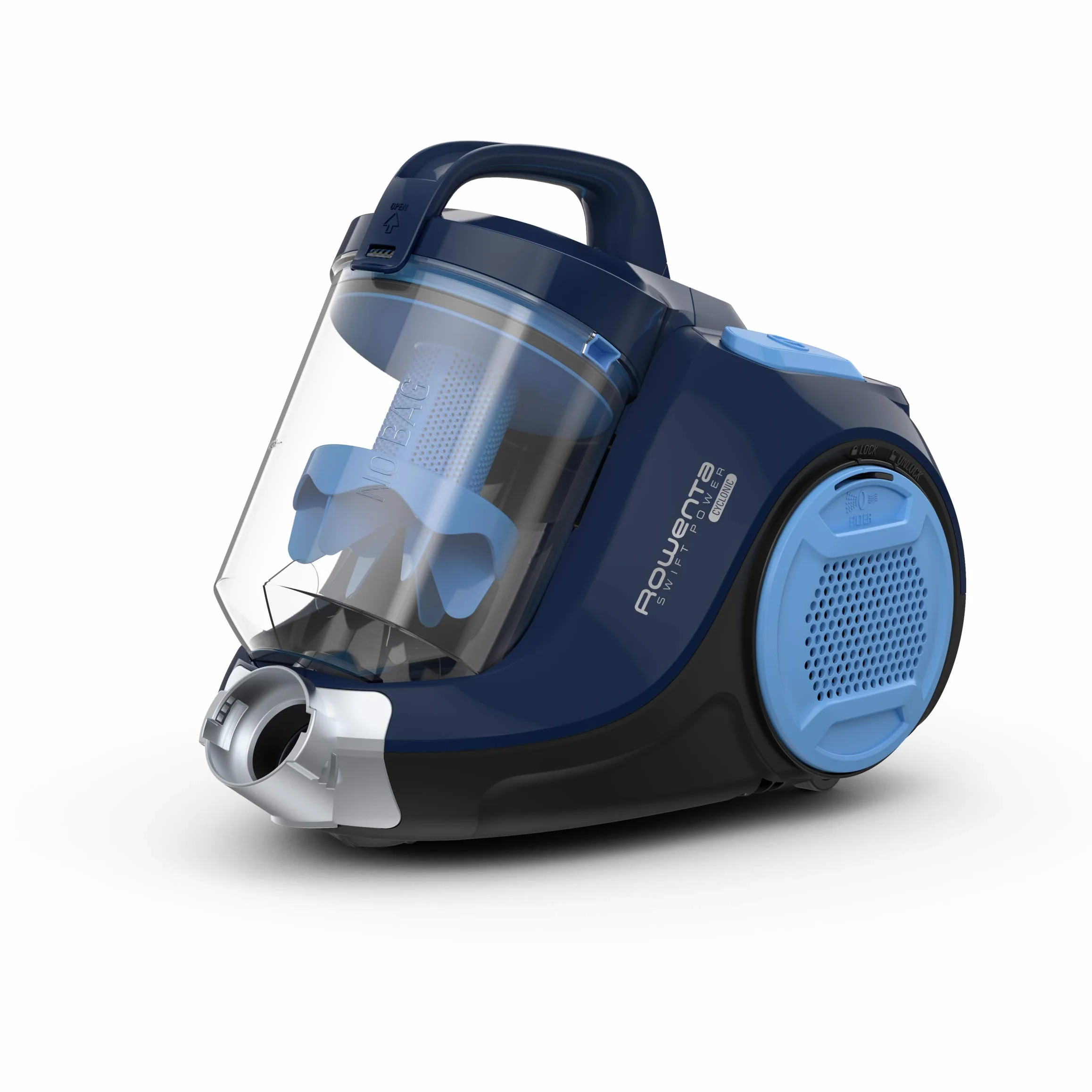 Rowenta Swift Power Cyclonic odkurzacz bezworkowy 900 W RO2981EA niebieski