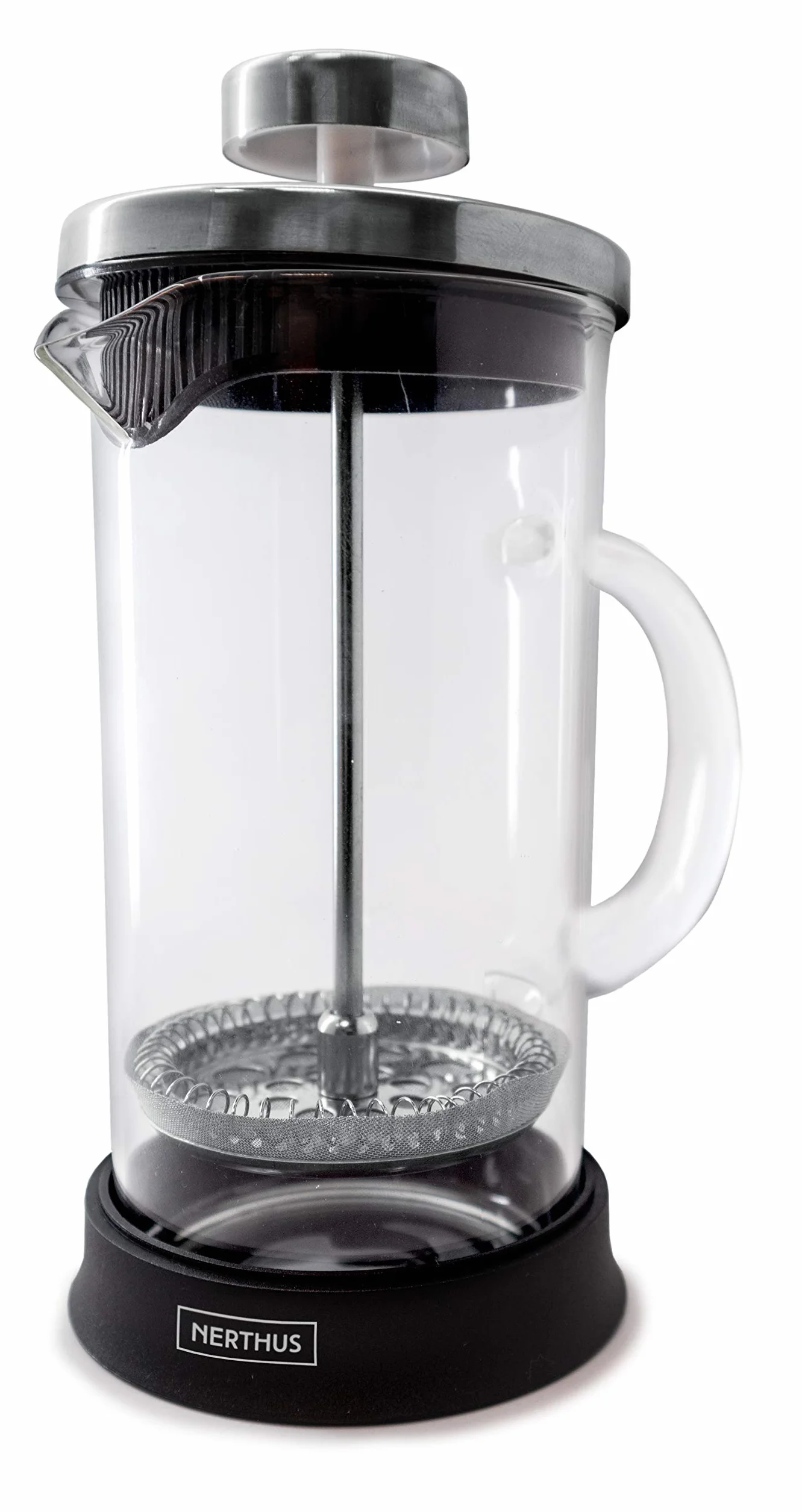 Nerthus FIH 662 french press 350 ml szklany ręczny zaparzacz do kawy z tłokiem