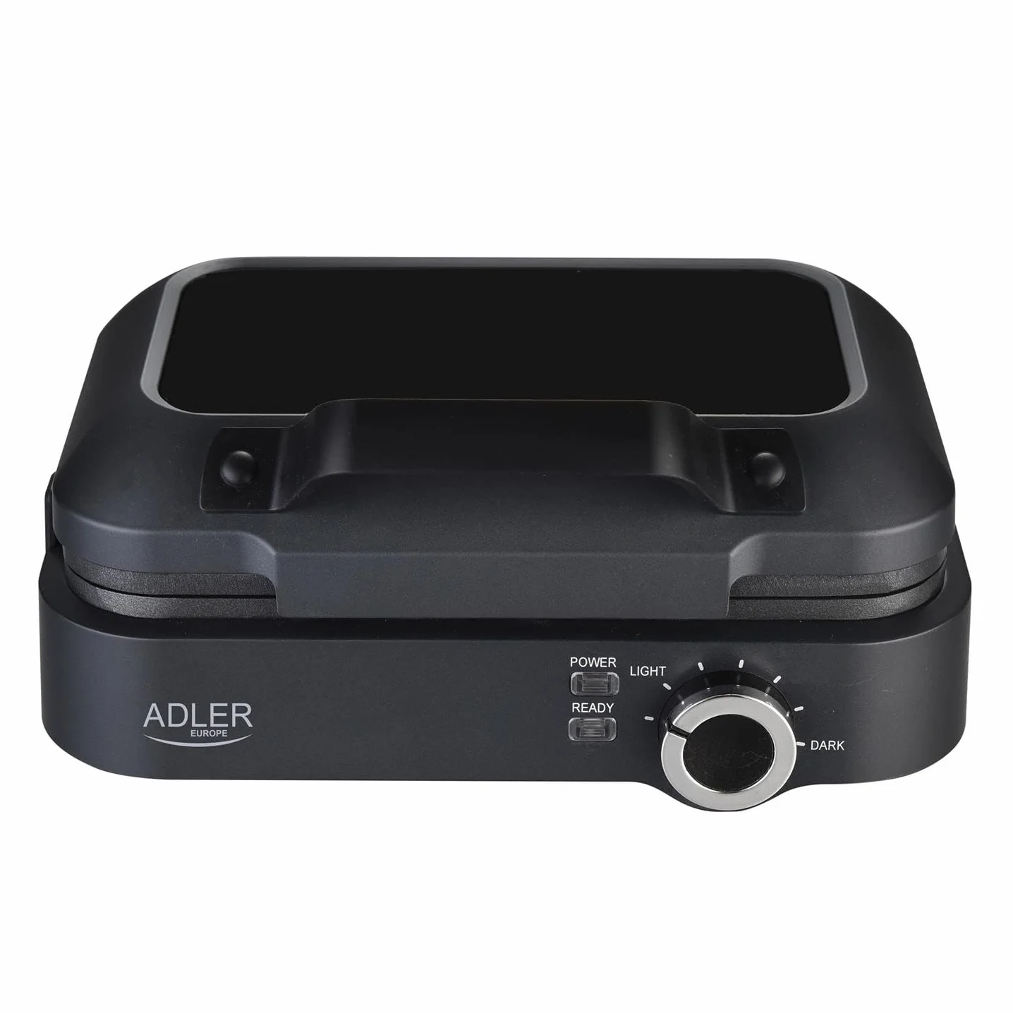 Adler Europe - Mała, podwójna gofrownica 2000 W - regulowany poziom ogrzewania - dwa klasyczne gofry jednocześnie - powłoka nieprzywierająca - 2 lampki kontrolne - głębokie płytki waflowe
