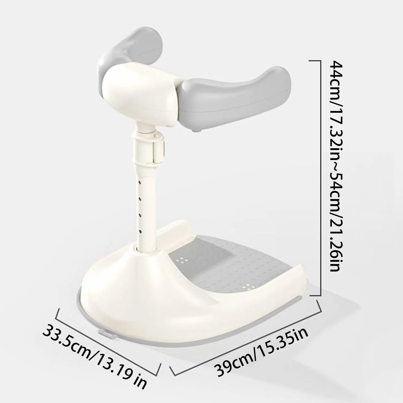 Adjustable Shower Stand, Adjustable Height Bath Standing Support, 15.35x13.19x17.32 inches Foldable Portable Bathing Device, Wash Seat for Kids, Boys & Girls