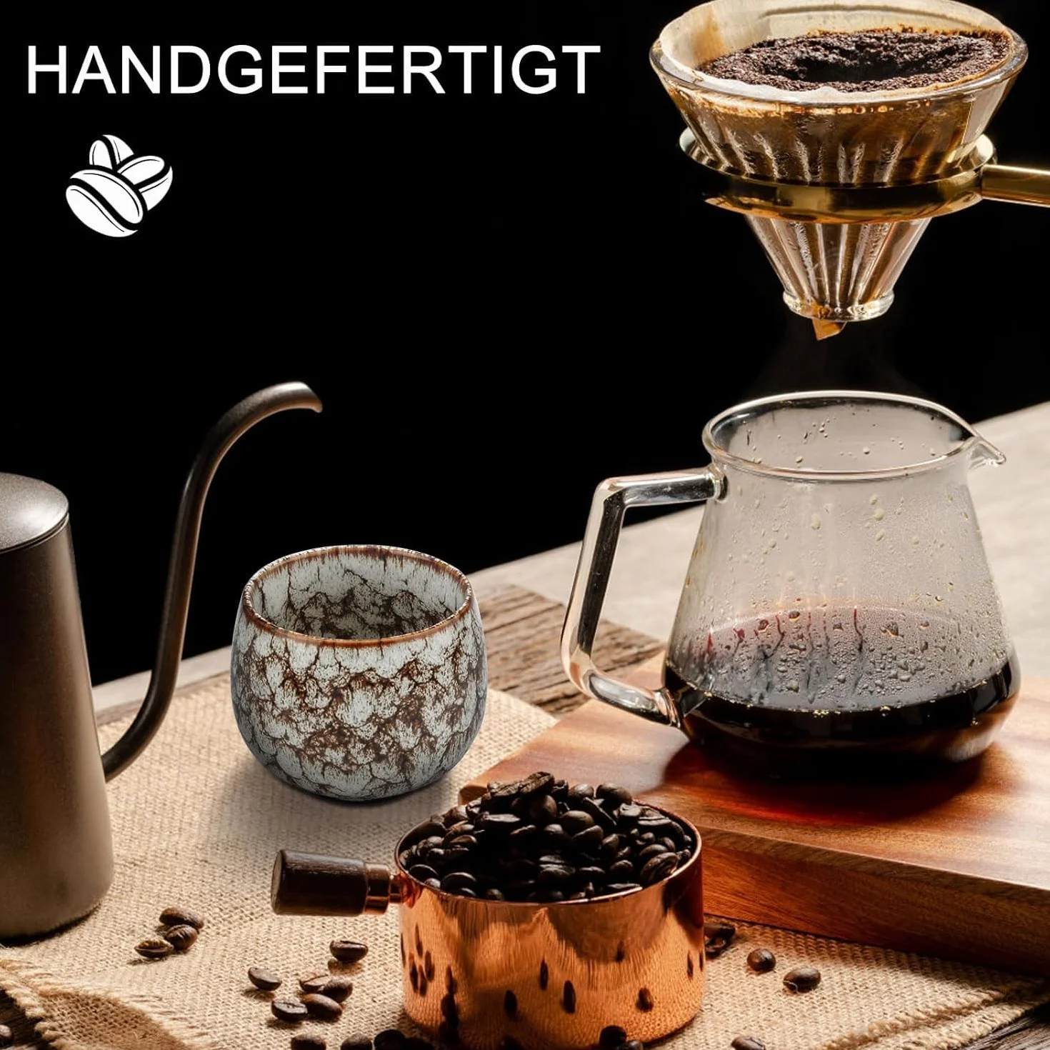 Zestaw 5 filiżanek do espresso, 130 ml, ceramiczne, bez uchwytu, do cappuccino, japońskie filiżanki do herbaty, filiżanki do espresso i mokki, zestaw filiżanek do herbaty