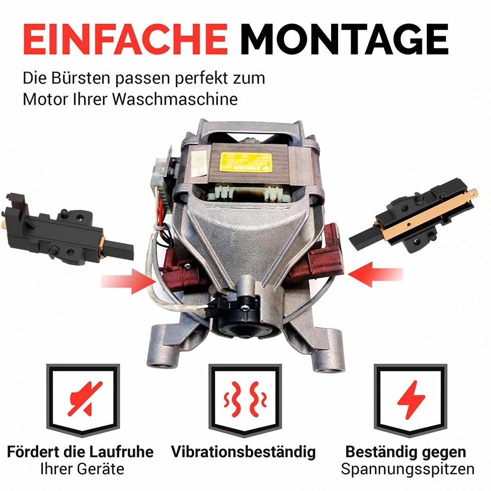 Szczotki węglowe 2 szt. zamienniki szczotek węglowych do Whirlpool Bosch 00151613 481236248004 akcesoria do pralki silnika