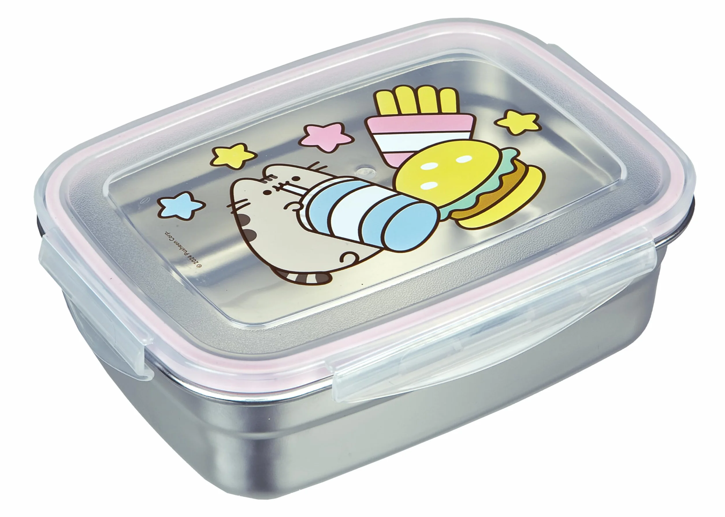 Undercover - Pusheen pudełko na lunch z gumową uszczelką - ze stali nierdzewnej - pojemność 550 ml - Szkolne pudełko na kanapki - pudełko na lunch dla dzieci