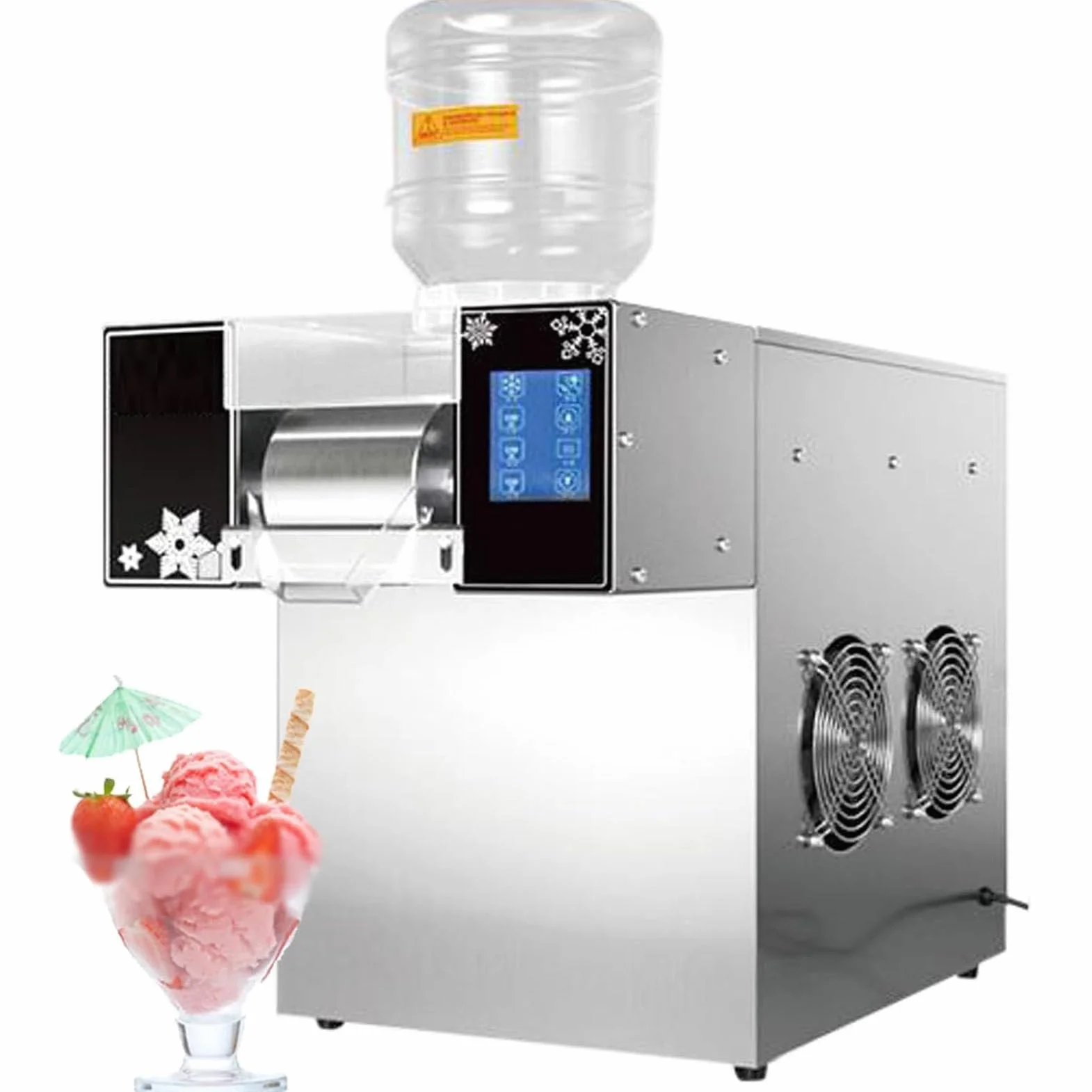 120kg/24h Mini Snow Ice Maker Shaver Machine Europe Snowflake Ice Machine Korea Bingsu Machine Snowflake Ice Shaving Machine,Mechanical-180KG