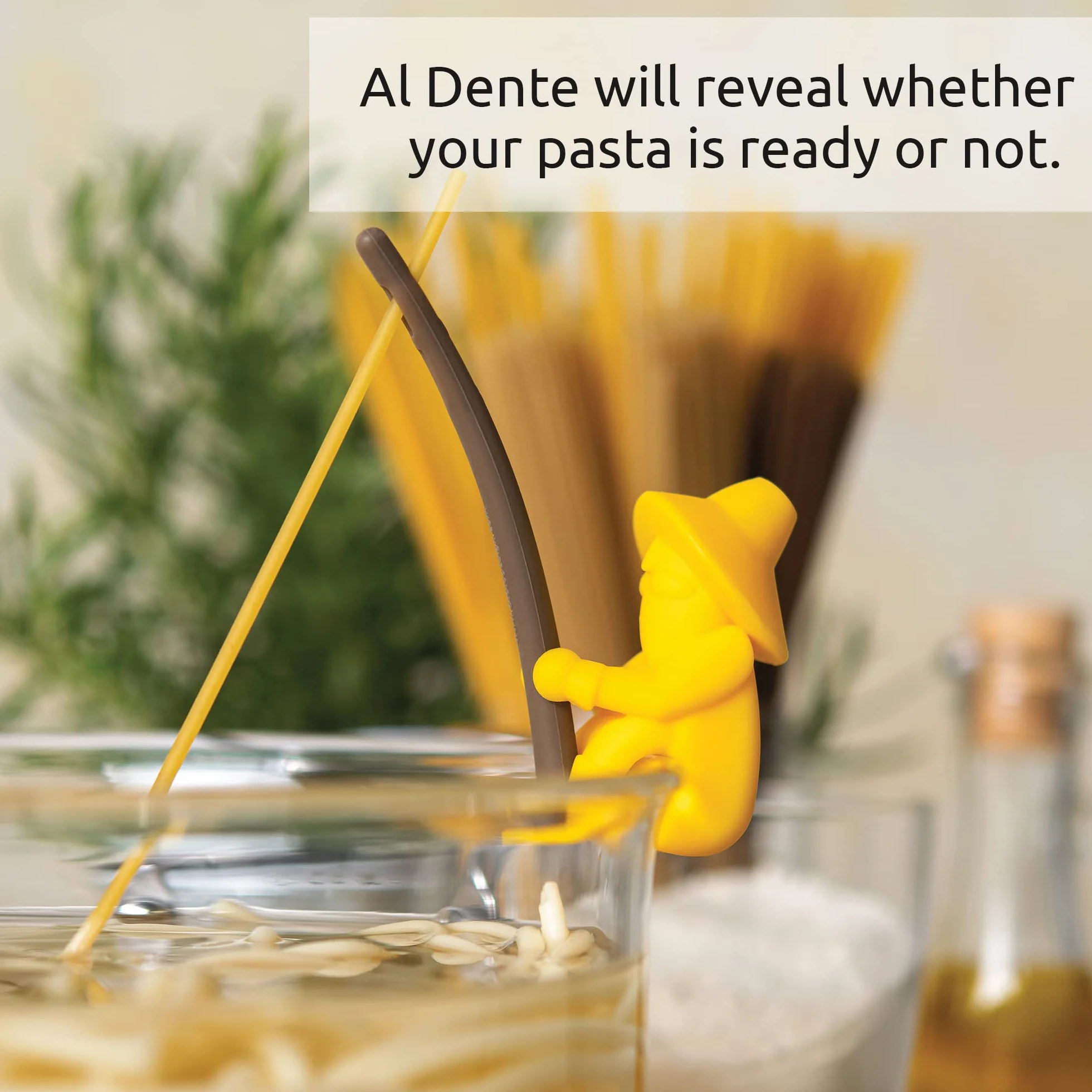 OTOTO Al Dente tester spaghetti i uwalniacz pary, w 100% wolny od BPA i bezpieczny dla żywności, tester makaronu, zabawne gadżety kuchenne, prezenty na parapetówkę, narzędzia kuchenne i gadżety nadają