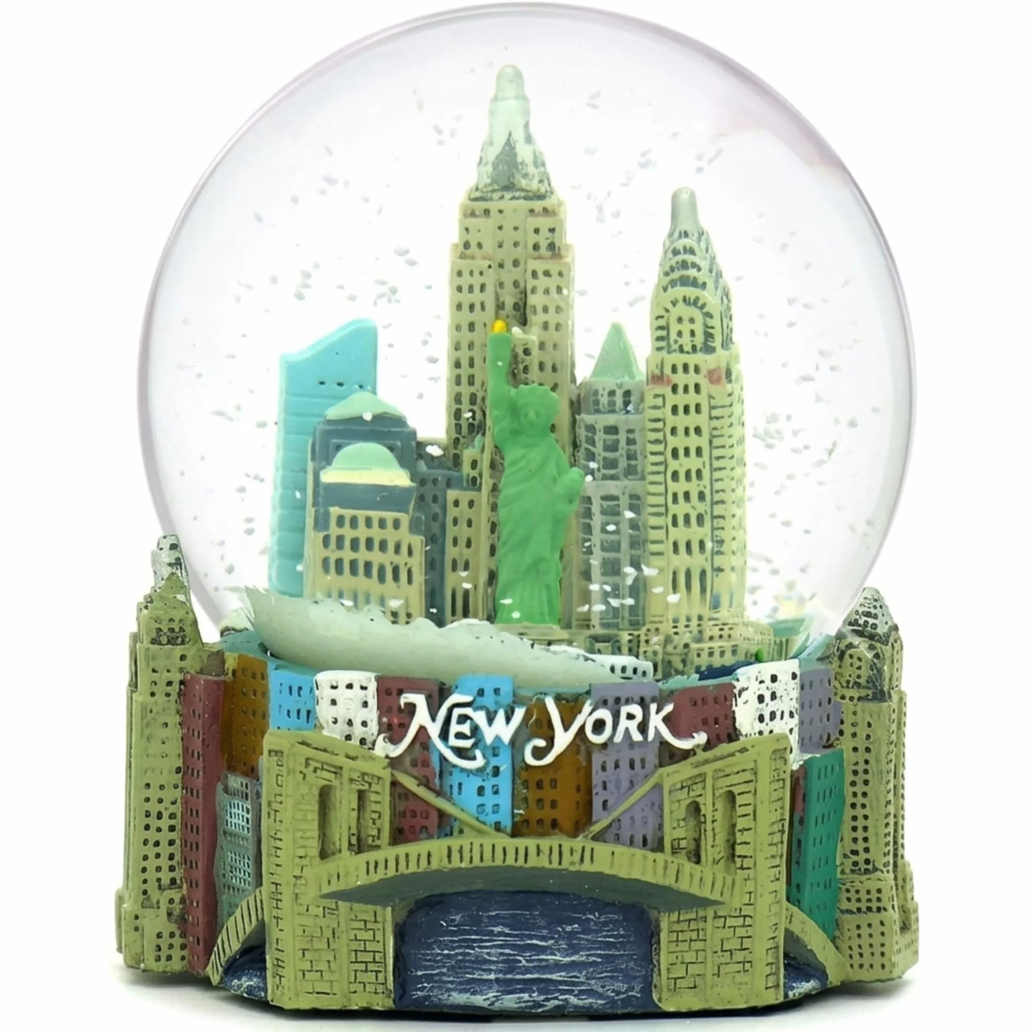 Skyline New York City Snow Globe Souvenir, 3,5 cala wysokości, 65 mm