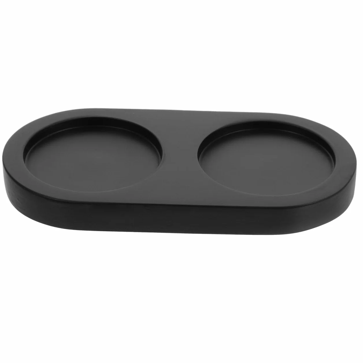 ABOOFAN Taca na młynek do soli i pieprzu z drewna, uchwyt na solniczkę i pieprzniczkę w kuchni, uchwyt na butelki z przyprawami, rozmiar pieca 5,8 x 5,8 cm