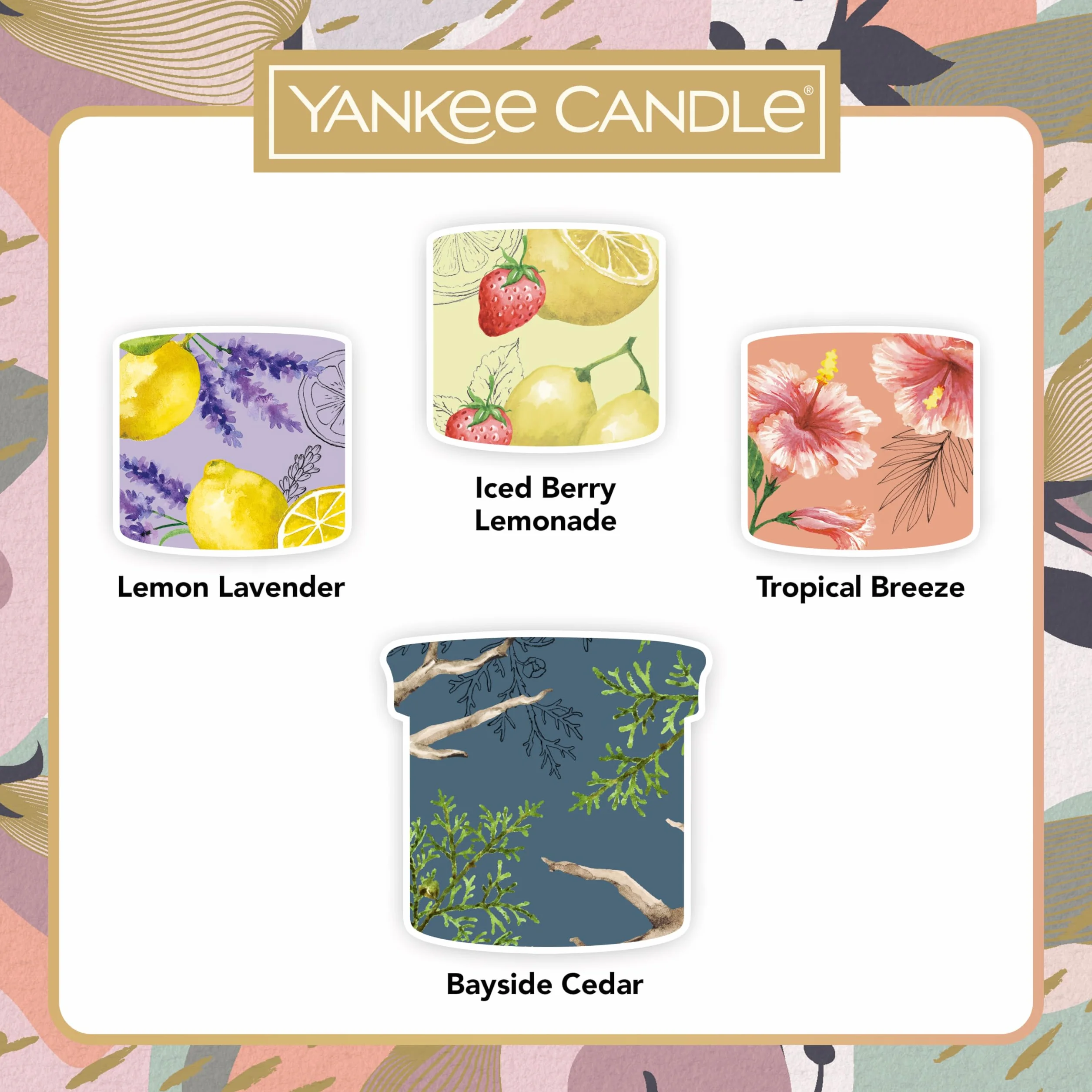 Yankee Candle Zestaw upominkowy | 3 świece wotywne z wypełnieniem zapachowym i 1 sygnaturowa mała świeca kubkowa, mieszanka wosku sojowego, idealne prezenty dla kobiet