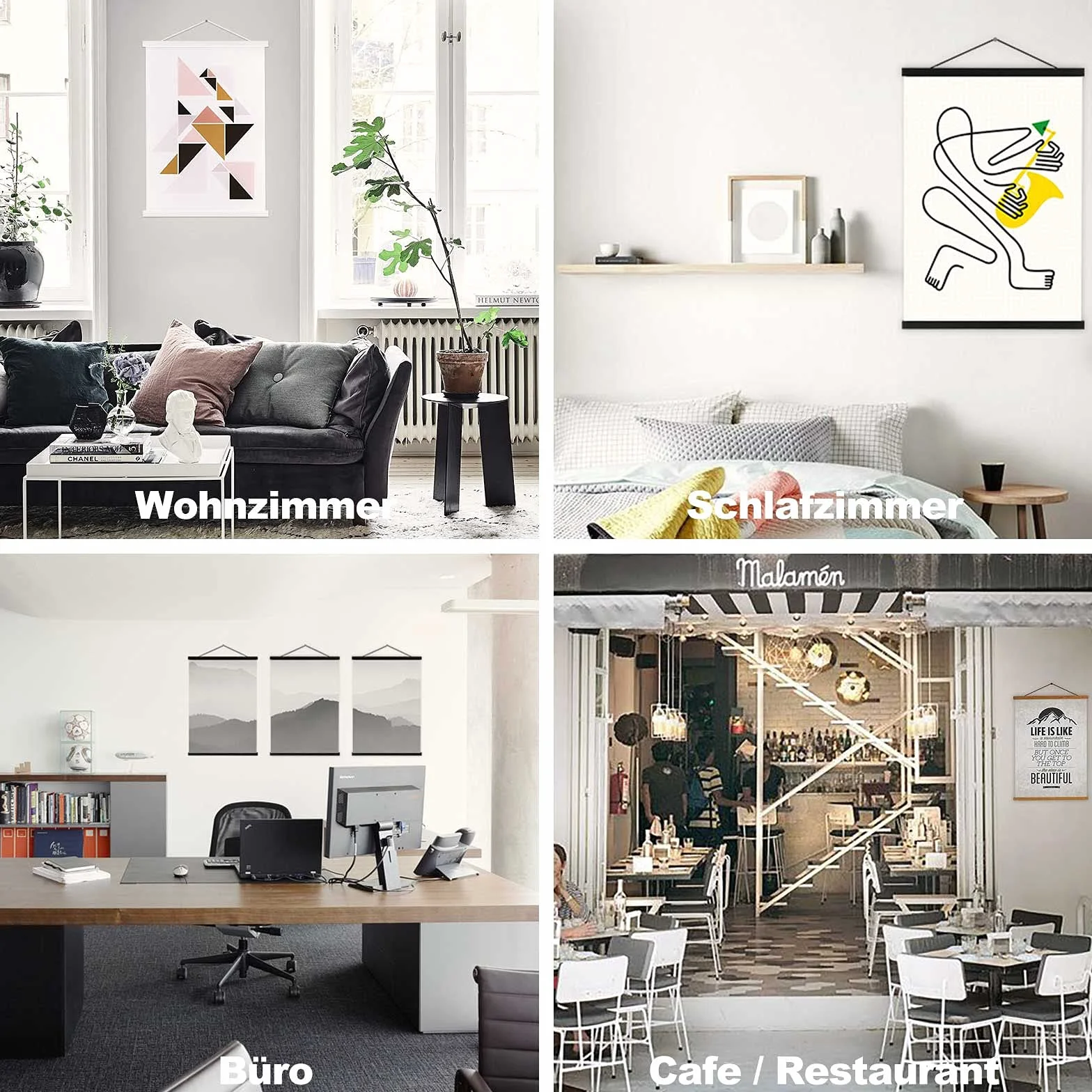 B3 Listwa plakatowa, listwa plakatowa, 35 cm, magnetyczne drewno, wieszak na zdjęcia, ramka na zdjęcia (35 cm, drewno tekowe)
