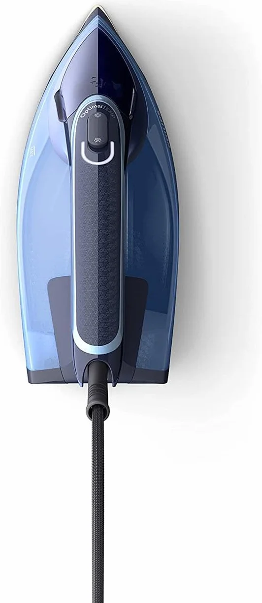 Philips Żelazko Parowe Azur z Serii 8000-55 g/min Ciągłej Pary, 240 g Steam Boost, 3000 W, Technologia OptimalTEMP, SteamGlide Elite, Light Blue (DST8020/20)