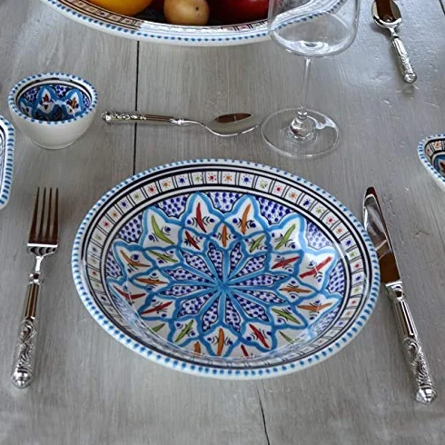 Zestaw 6 talerzy do pieczenia Bakir turkusowy - D 24 cm