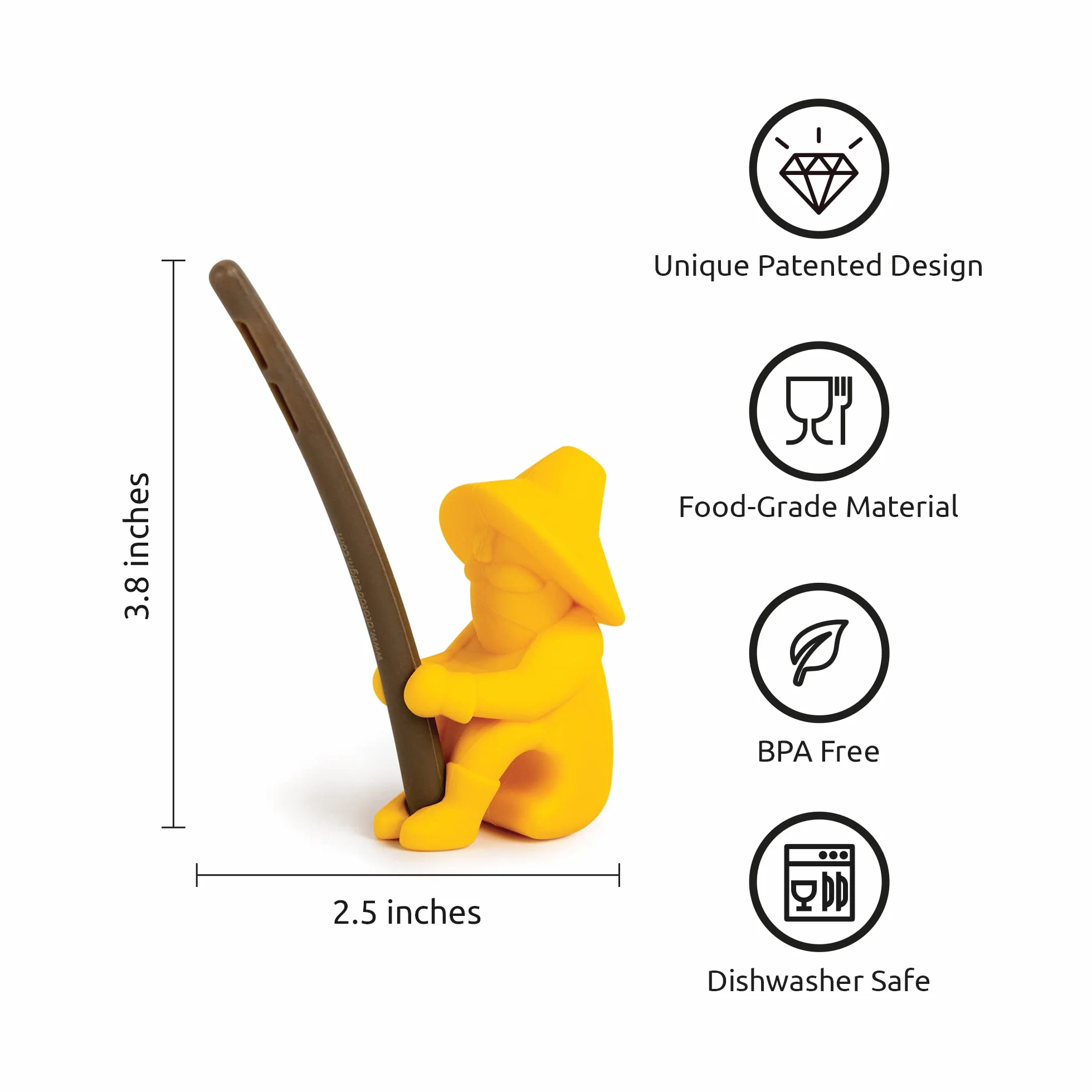OTOTO Al Dente tester spaghetti i uwalniacz pary, w 100% wolny od BPA i bezpieczny dla żywności, tester makaronu, zabawne gadżety kuchenne, prezenty na parapetówkę, narzędzia kuchenne i gadżety nadają