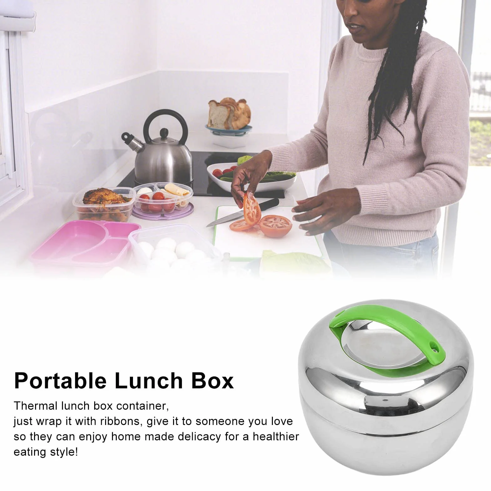 Stainless Steel Lunch Box 800ml Izolowany Pojemnik na Lunch Leak Proof