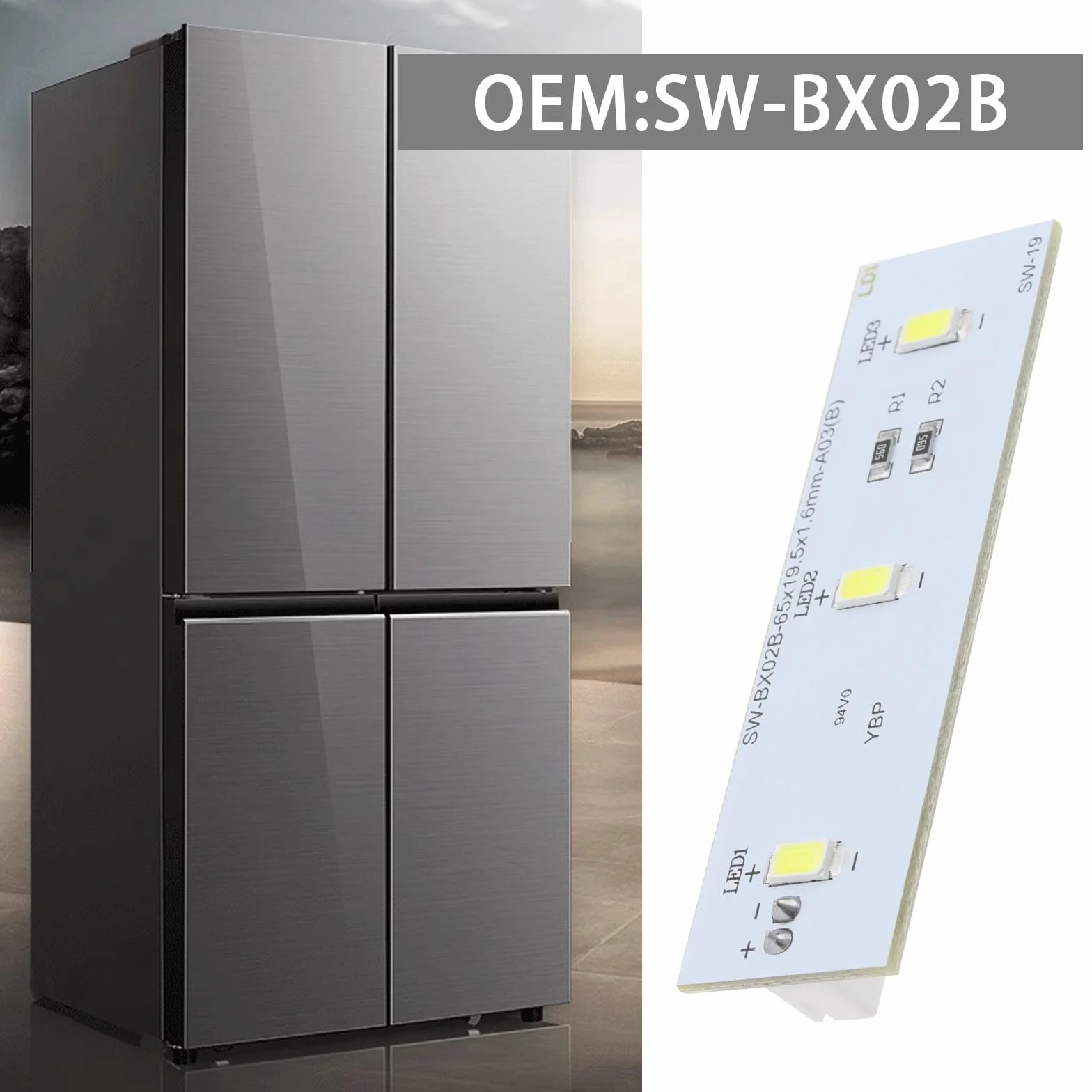The Lord of the Tools SW-BX02B listwa LED do lodówki kompatybilny z odkurzaczem i Electrolux
