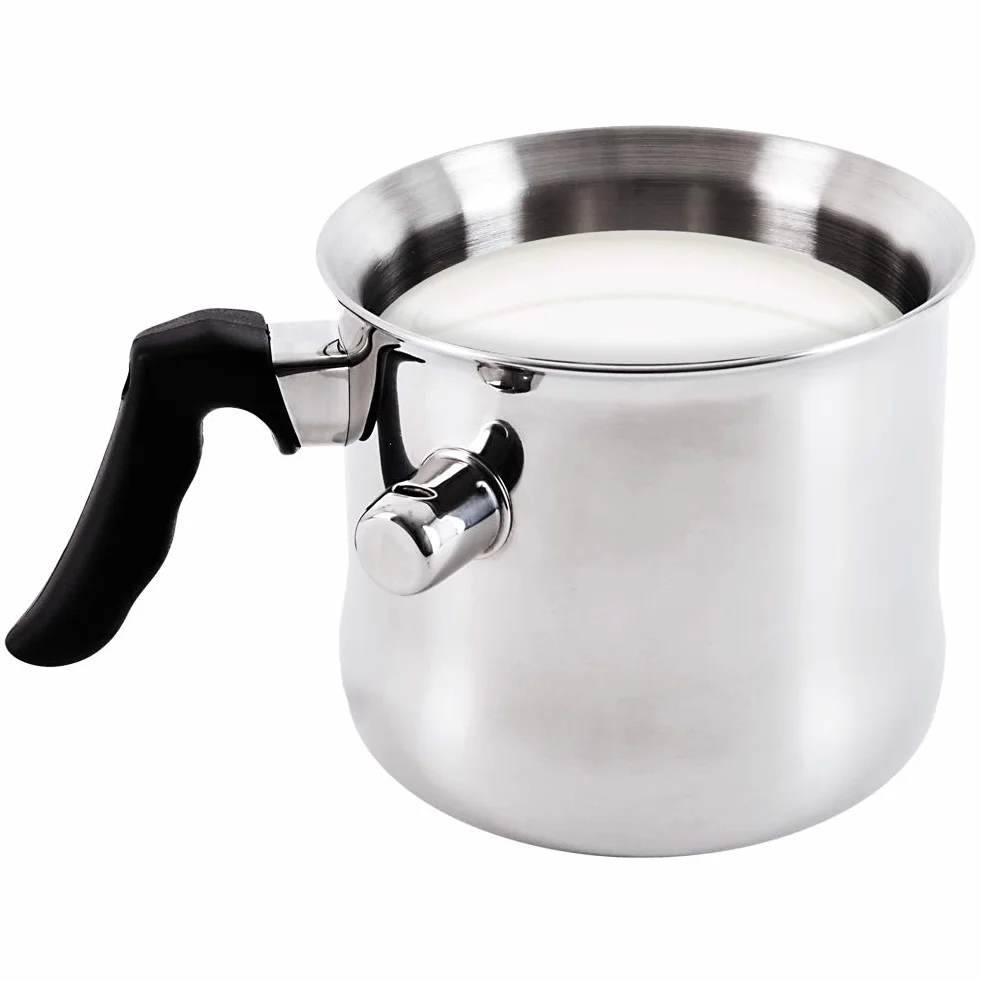ORION GROUP garnek do mleka, stal nierdzewna, bez pokrywki, stal nierdzewna, gotowanie mleka, fajka 2,5 l, gaz, do kuchenek indukcyjnych