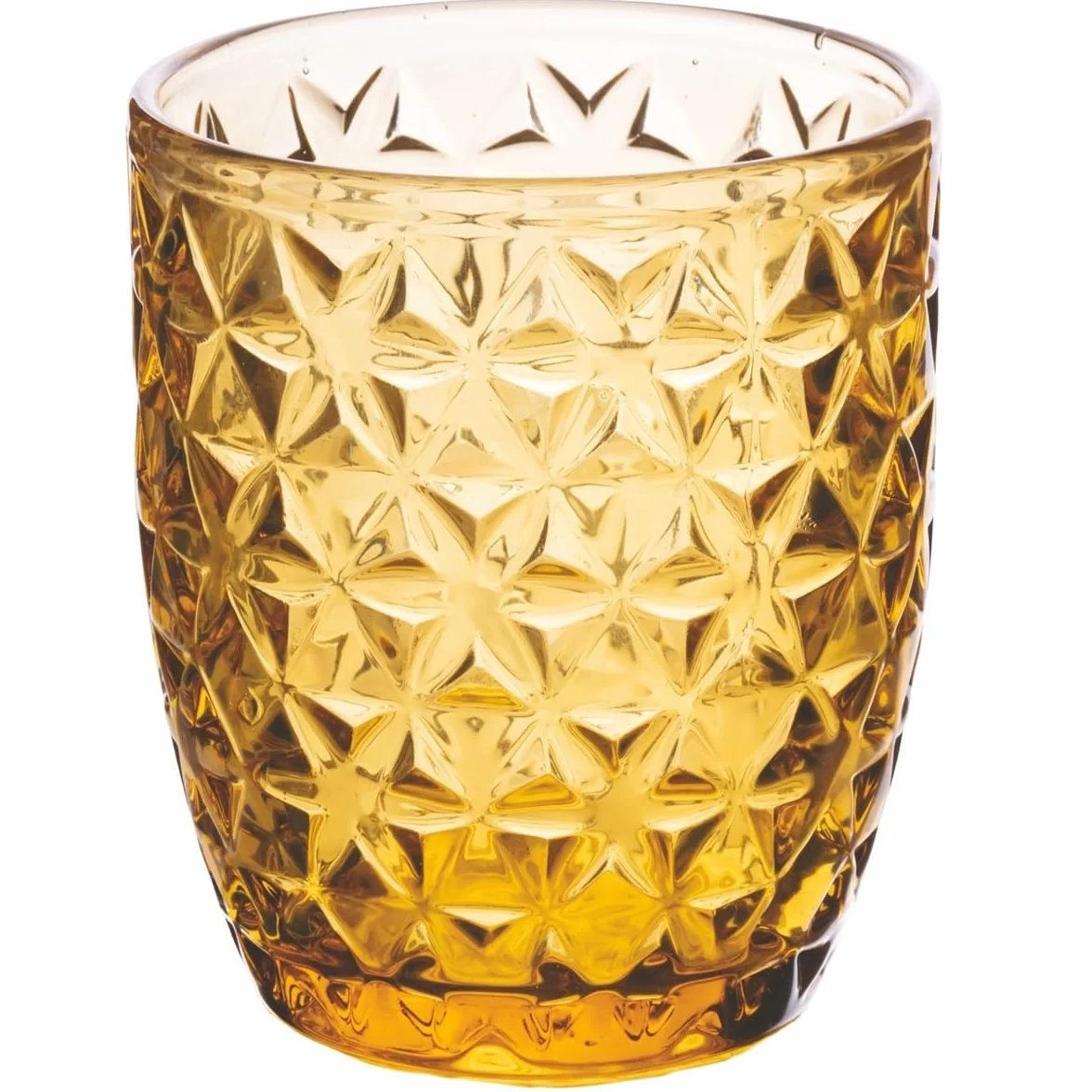 Villa d'Este Home Tivoli Geometria Zestaw kolorowych szklanek na wodę z tłoczonym tłoczeniem, 300 ml, wielokolorowy, 6 sztuk (1 szt.)