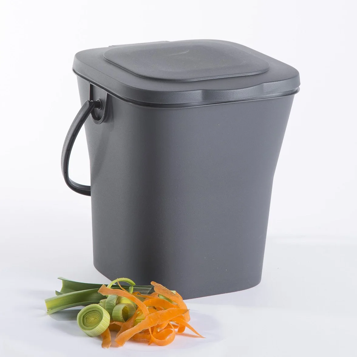 Eda Seau Compost Wiadro, Szary, 24,8 x 23,8 x 24,3 cm