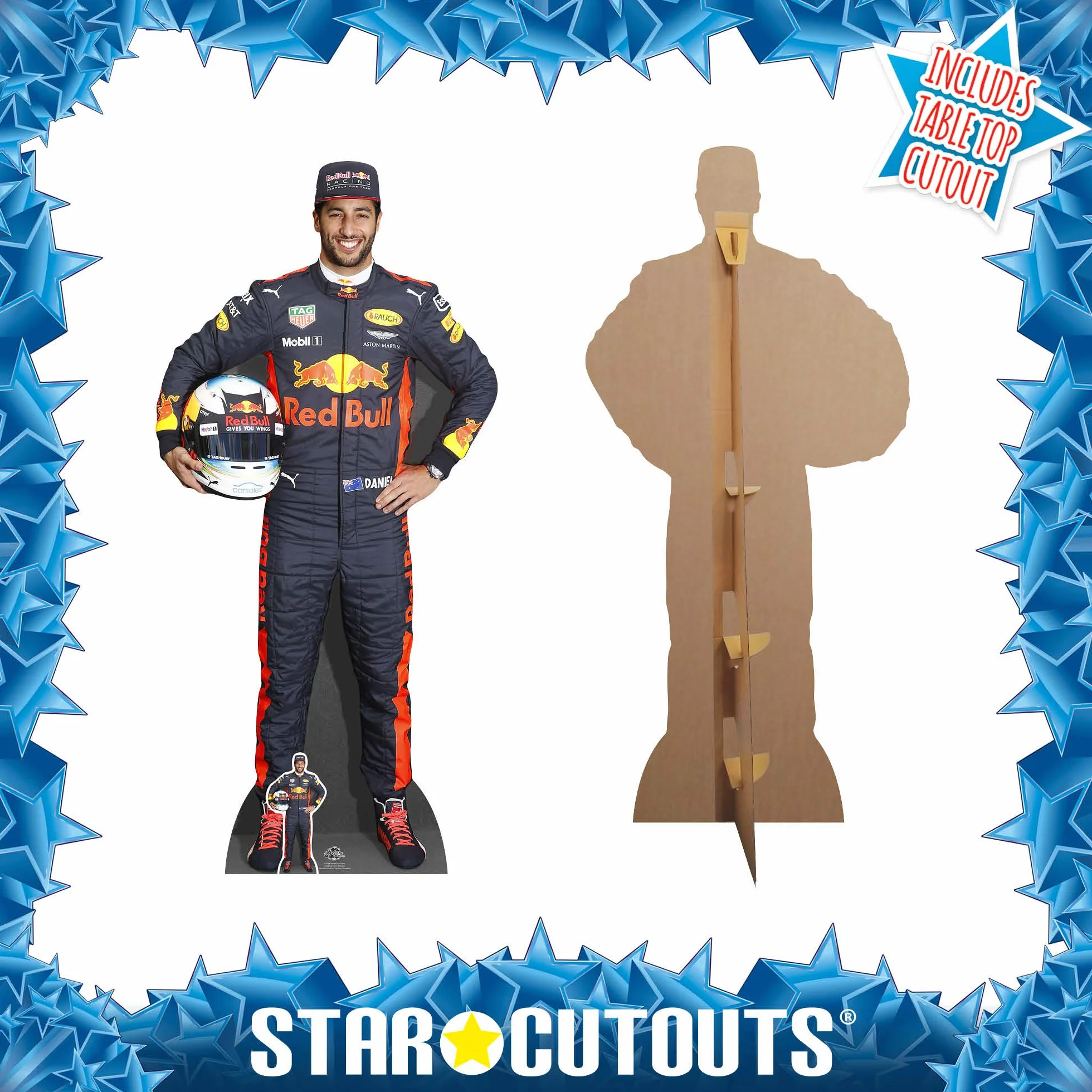 Star Cutouts Ltd CS664 Daniel Ricciardo, karton, wielokolorowy, 178 x 85 x 178 cm