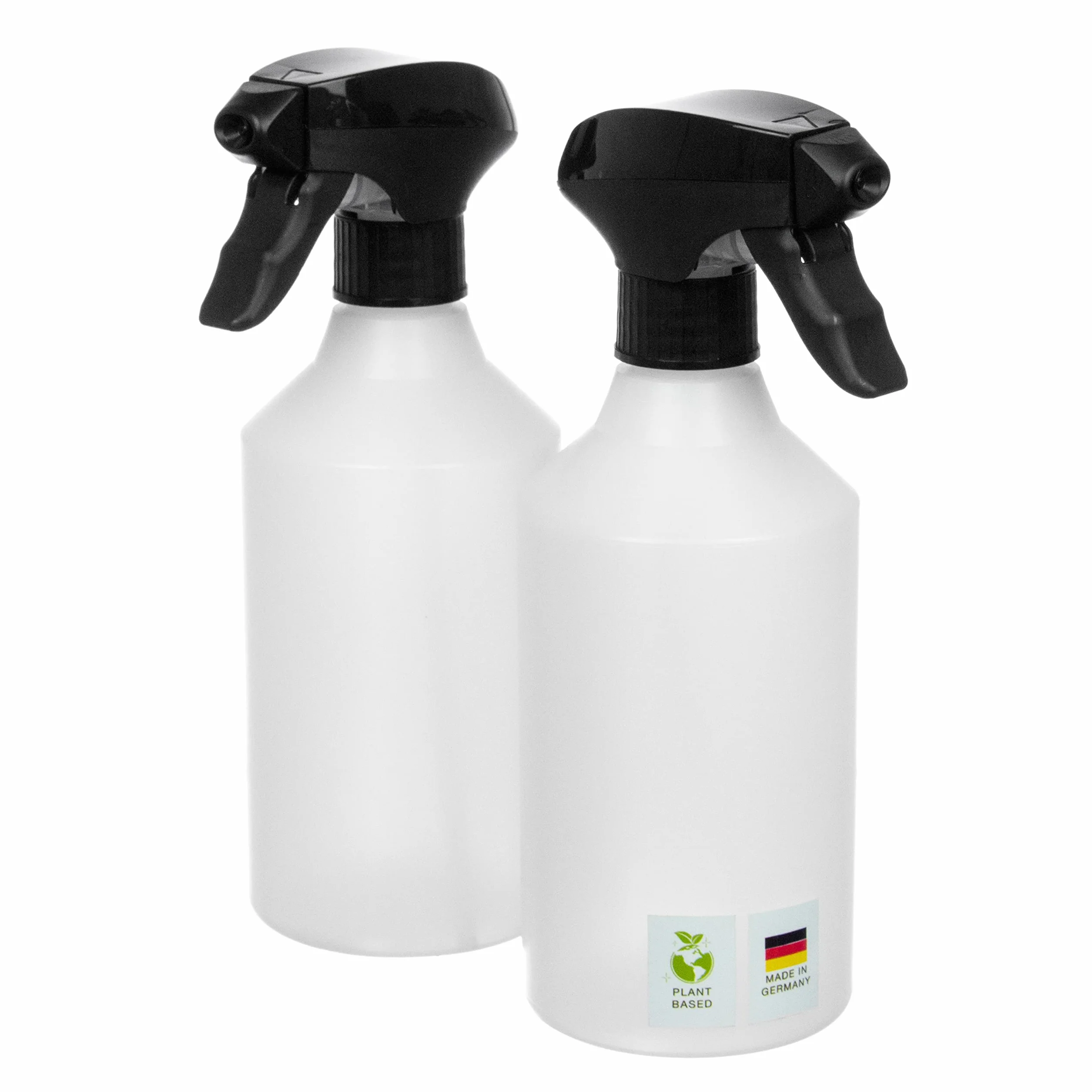 Butelki z rozpylaczem 2 x 500 ml z zielonego PE, polietylenu