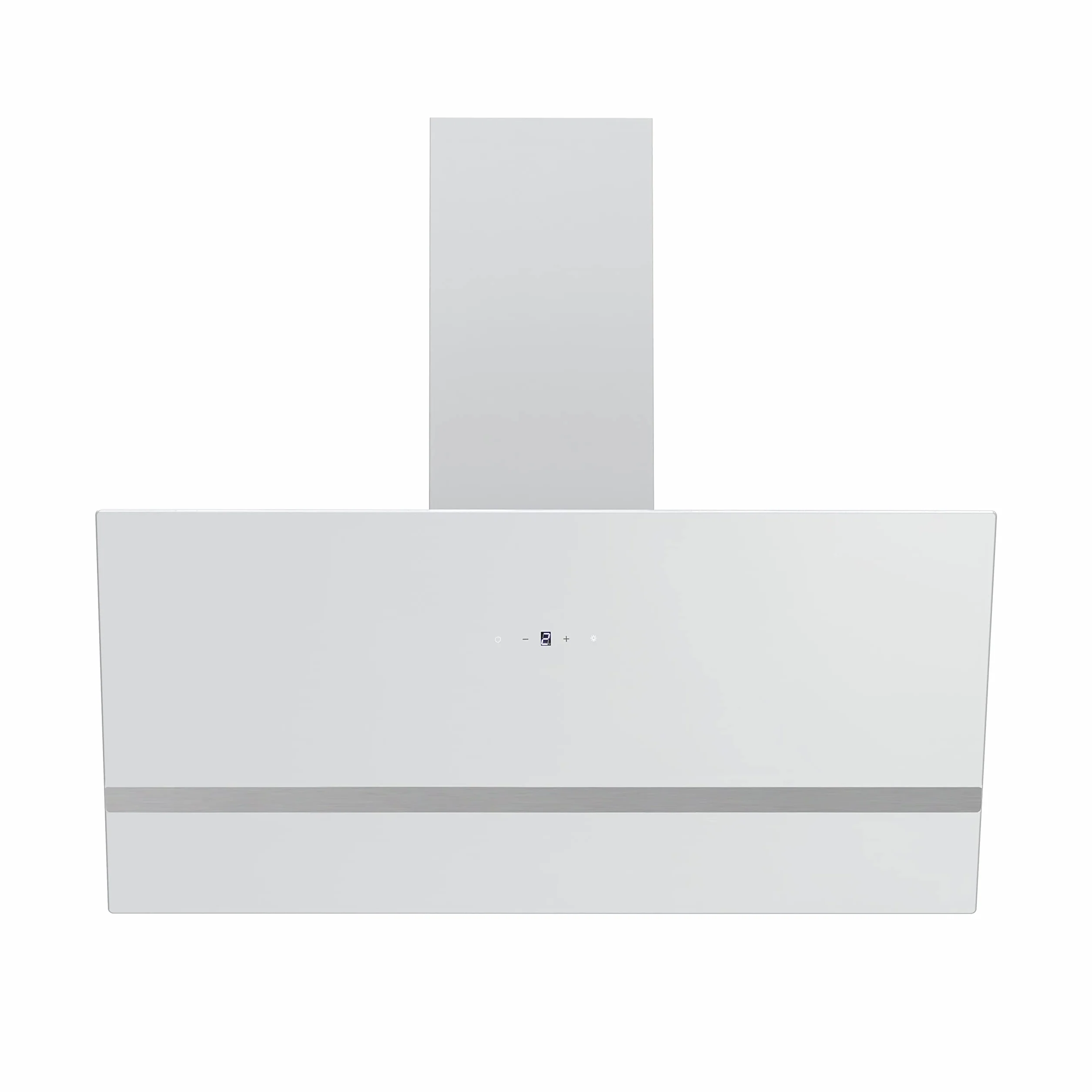 Respekta Okap wyspa bez kaptura/okap skośny 80 cm/metalowa rama z białym szklanym kloszem/funkcja wylotu i cyrkulacji powietrza/CH24080WM / A / 65 – 70 dB