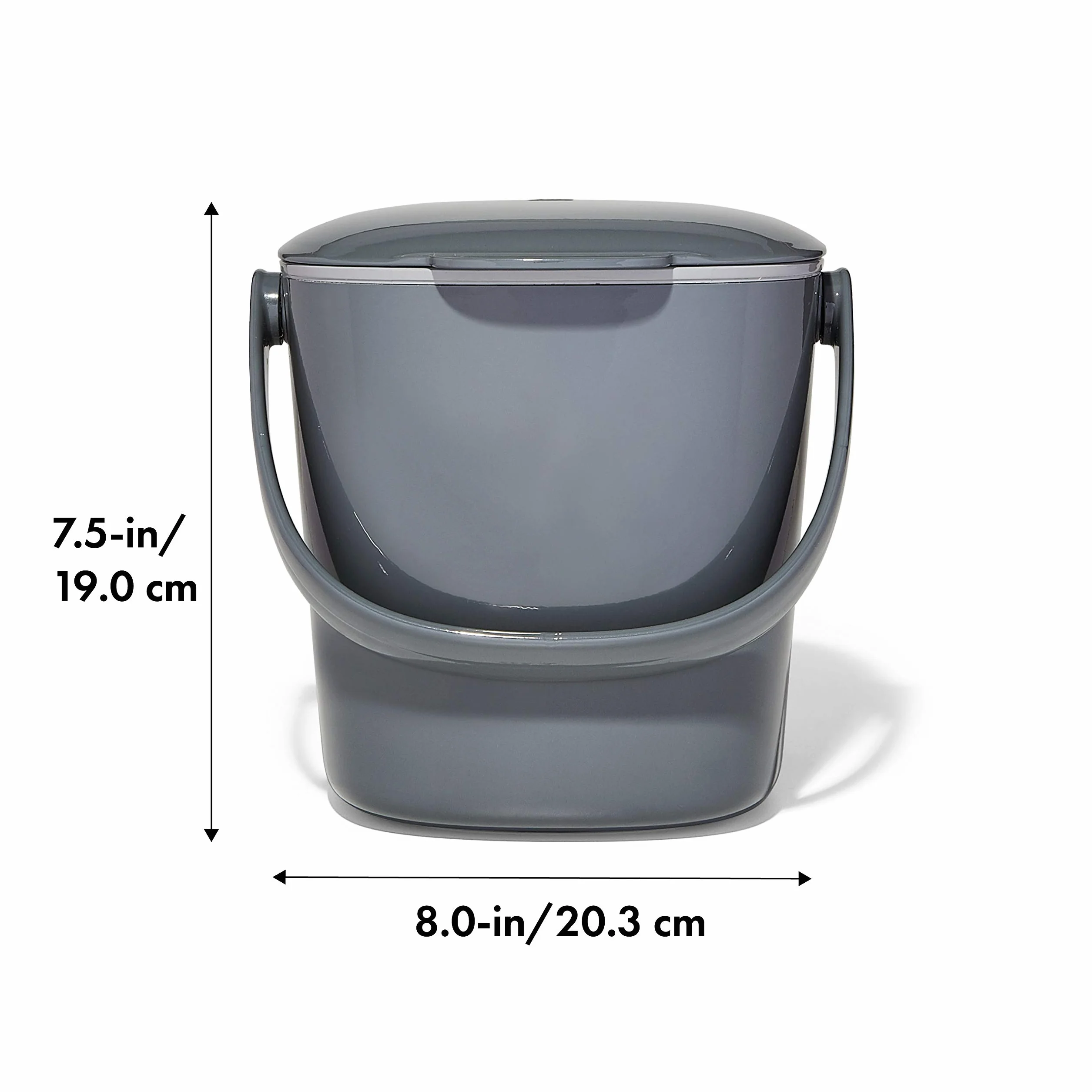 OXO Good Grips łatwy do czyszczenia kosz na kompost - węgiel drzewny - 2,83 l