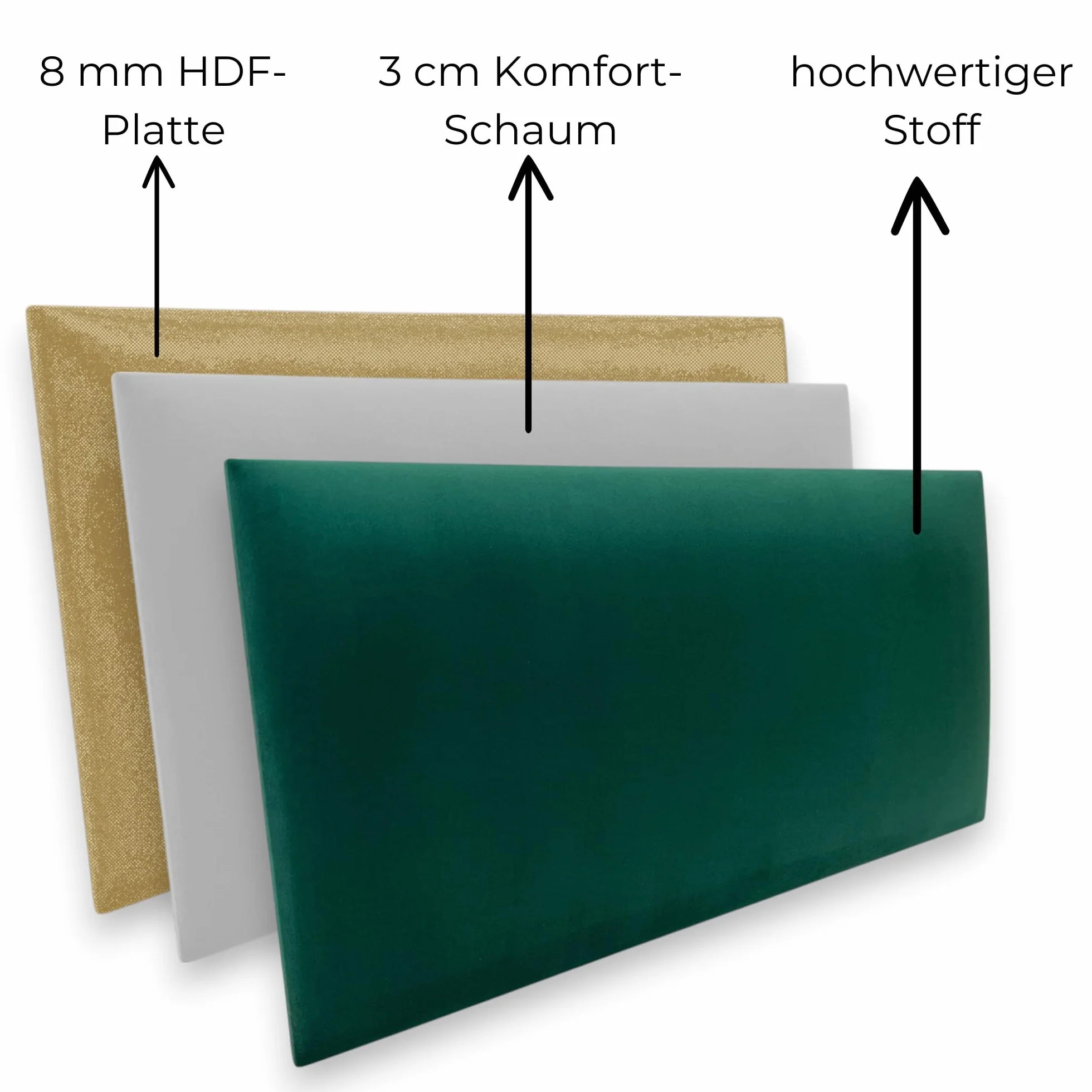 Angelo - poduszka ścienna – panele ścienne 3D na łóżko – poduszka ścienna – panele tapicerowane – panele tapicerowane – wyściełane panele ścienne – kremowa 80 x 40 cm – panele tapicerowane – panele