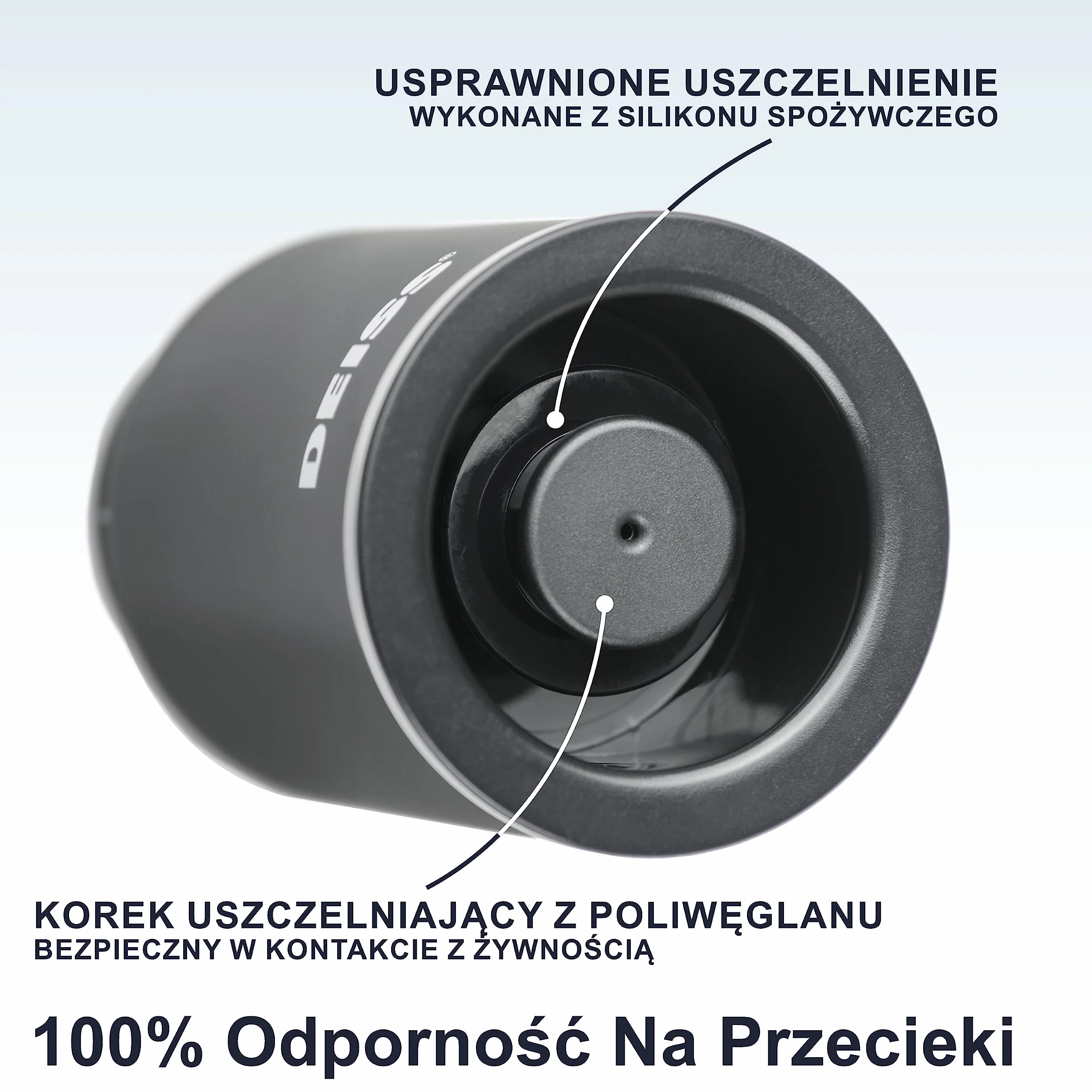 Deiss LUX [2 SZT.] Korki do butelek wina, korki do wina wielokrotnego użytku, pompka próżniowa do wina ze znacznikami daty, korek do wina, korek do wina, zapewniający świeżość