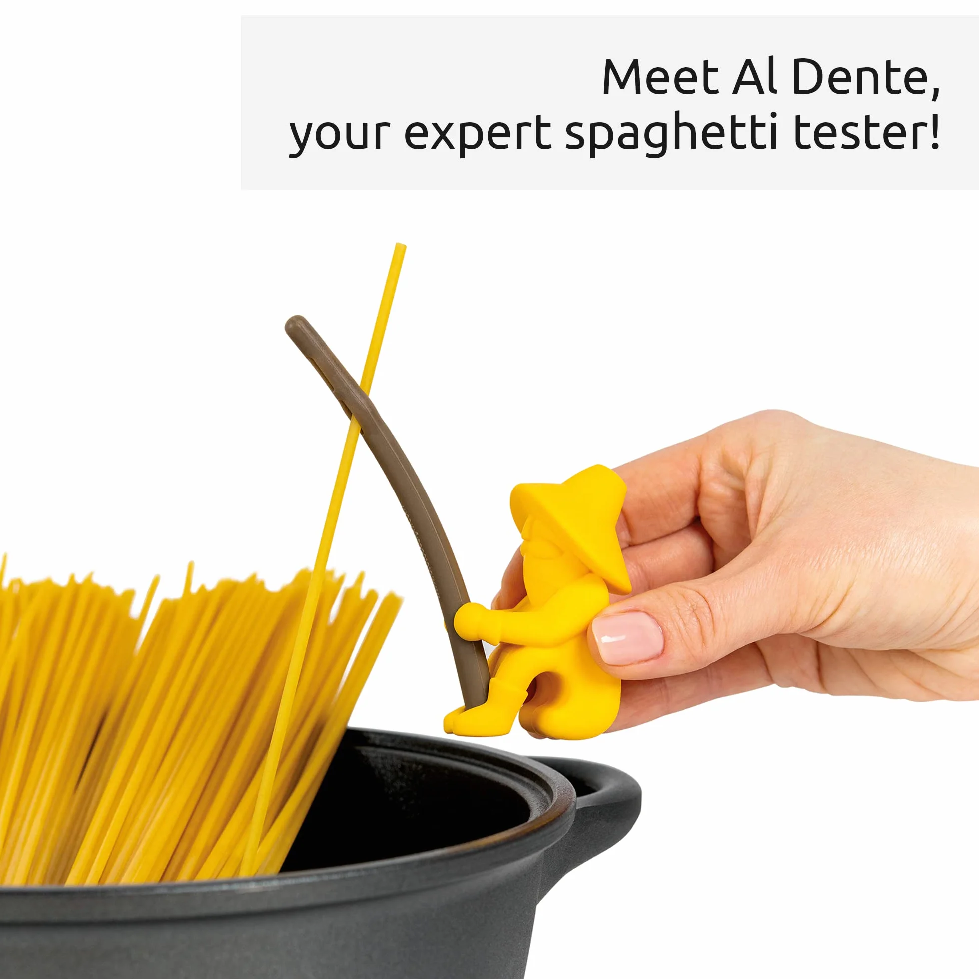 OTOTO Al Dente tester spaghetti i uwalniacz pary, w 100% wolny od BPA i bezpieczny dla żywności, tester makaronu, zabawne gadżety kuchenne, prezenty na parapetówkę, narzędzia kuchenne i gadżety nadają