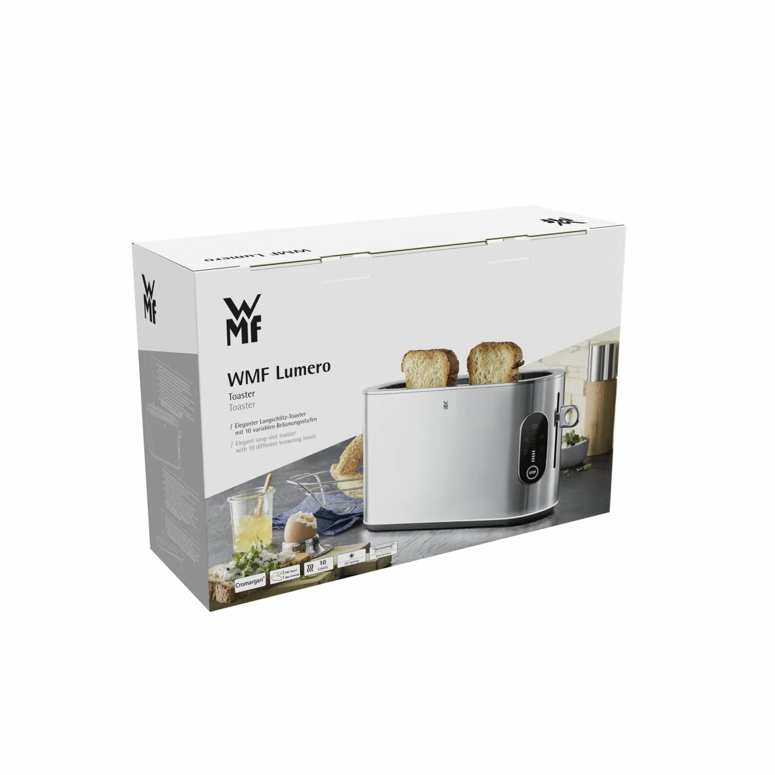 WMF Lumero toster 2 kromki stal nierdzewna matowa