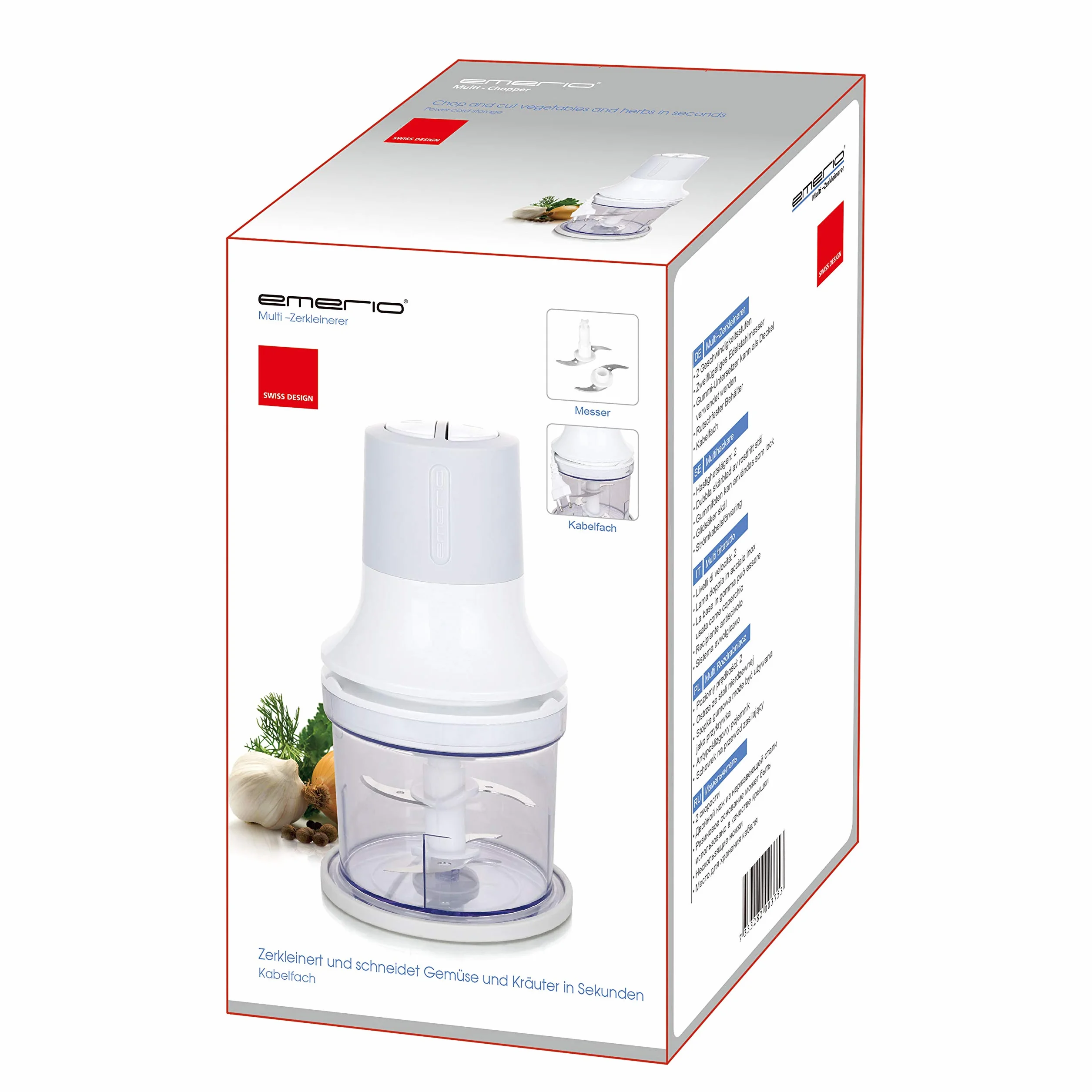Emerio Rozdrabniacz Elektryczny 260 W 500 ml 4 Ostrza Stal Nierdzewna