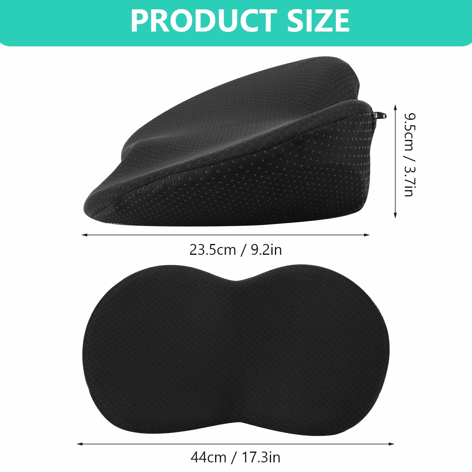 Ejoyous Poduszka do Siedzenia Samochodowego, Fotel Kierowcy, Poduszka Samochodowa z Pianki Memory Foam, Przenośna Poduszka Klinowa, Podkładka na Siedzenie Samochodowe