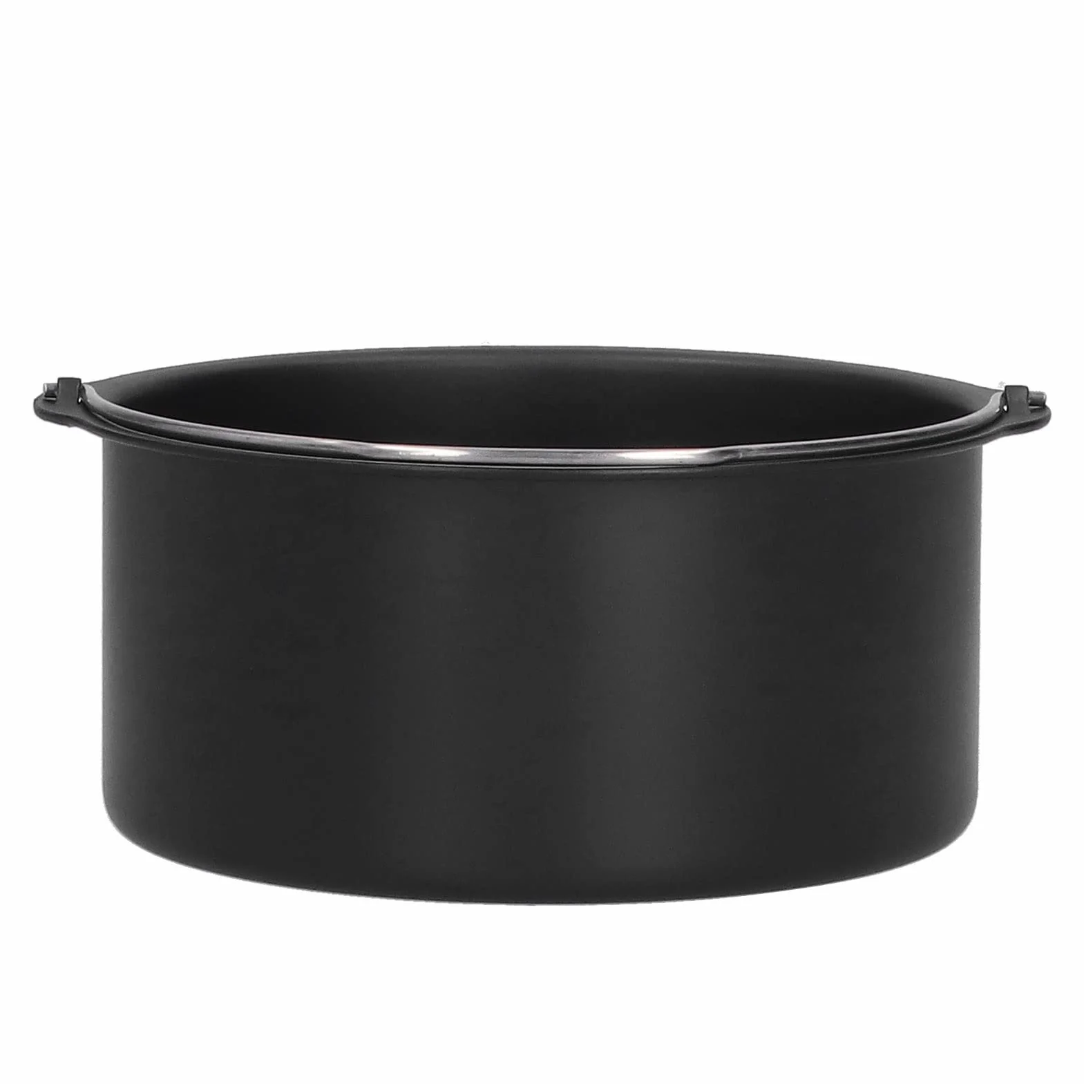 Beczka na ciasto, stal węglowa, nieprzywierająca, okrągła, nie-warstwowa, patelnie, chleb, ciasto, elektryczne akcesoria do smażenia, 20,3 cm, głęboki kosz na części i akcesoria, z uchwytem do