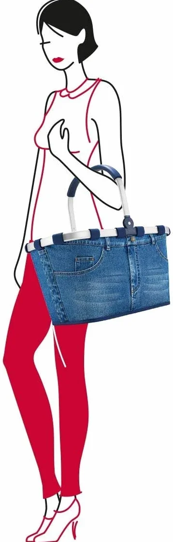 reisenthel Oferta koszyk na zakupy carrybag Plus pasujący pokrowiec, ochrona przed wzrokiem (dżinsy)