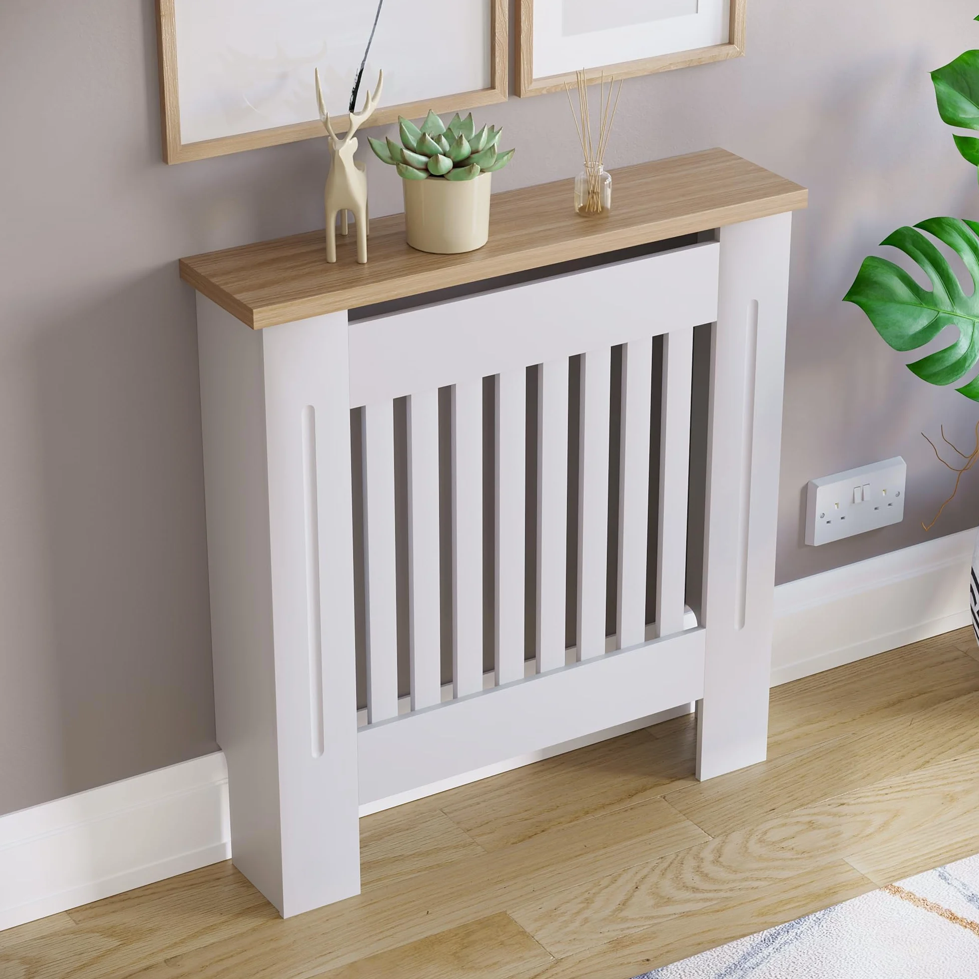 Vida Designs Arlington Osłona Grzejnika, Drewno Inżynieryjne, Biały, Small