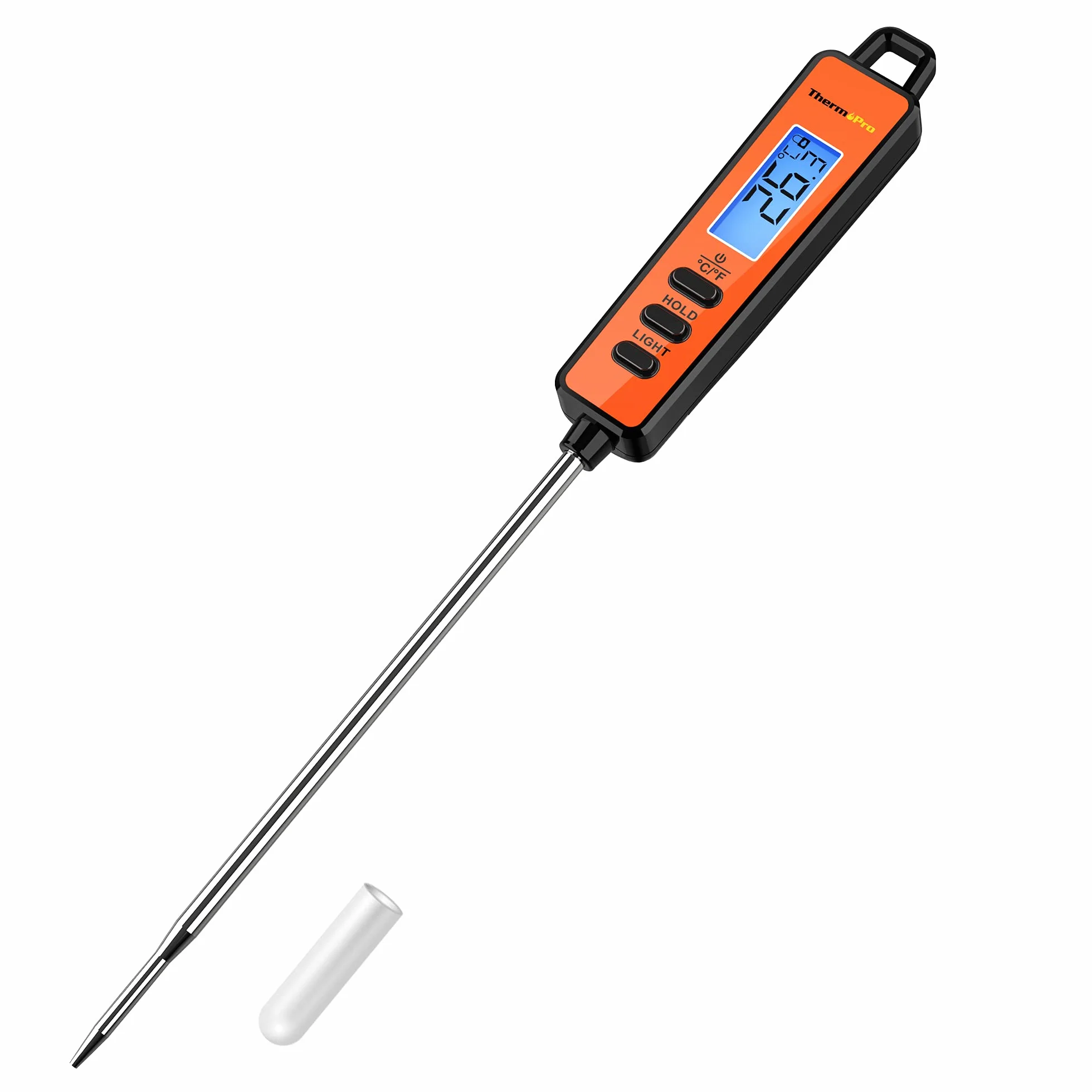 ThermoPro TP01S cyfrowy termometr do mięsa, termometr do grilla, termometr do pieczenia, termometr kuchenny, natychmiastowy odczyt, z długą sondą do pieczenia, grilla, grilla typu smoker
