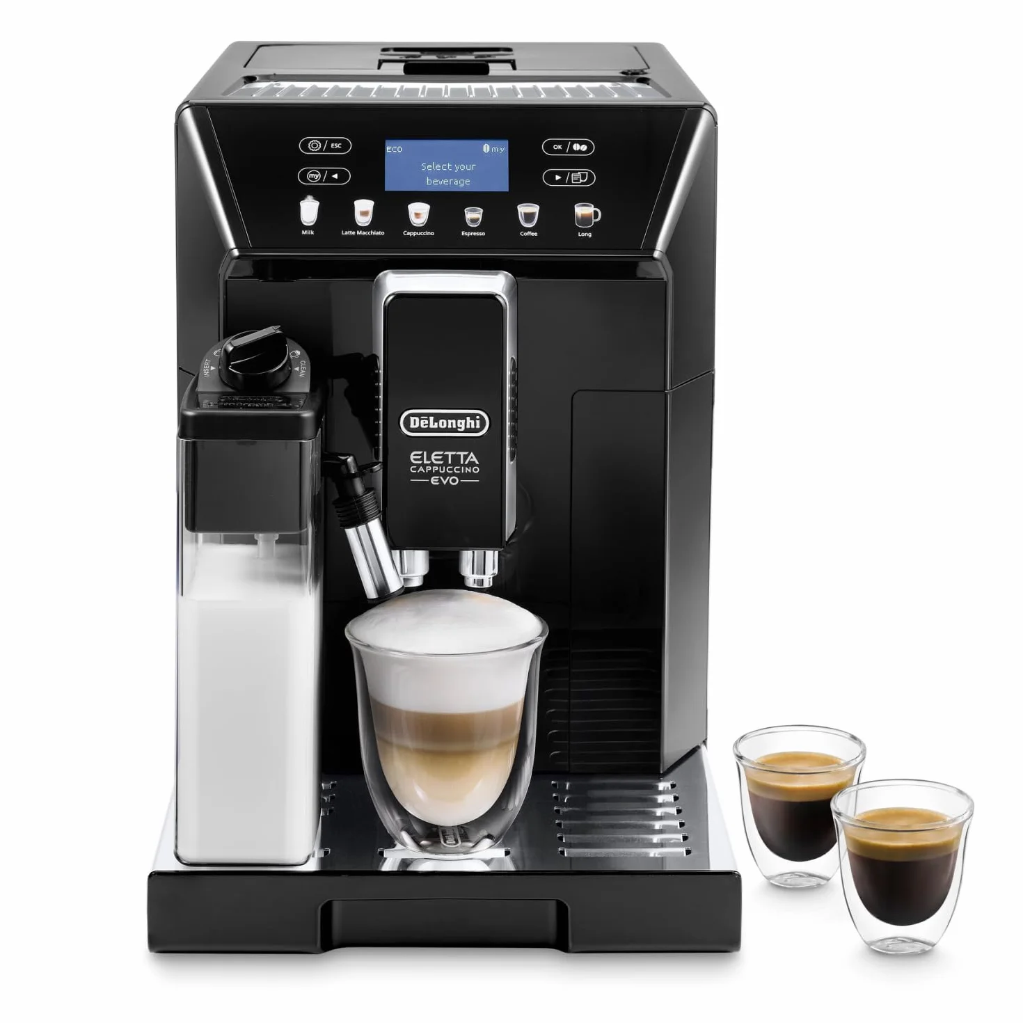 De'Longhi Eletta Evo Ekspres do Kawy, Czarny, 1450.0W 3.6V