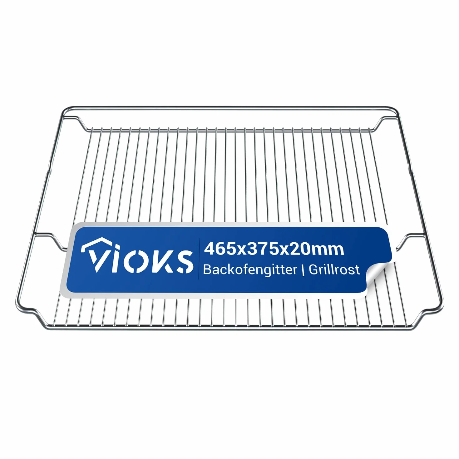 VIOKS Ruszt do grillowania ze stali nierdzewnej, 465 x 375 mm, zamiennik do Bosch 00574876 HEZ334000, ruszt do grillowania, ruszt kratowy do piekarnika Bosch, akcesoria do piekarnika