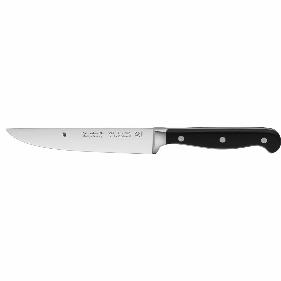 WMF Spitzenklasse Plus nóż przygotowawczy 25 cm, wyprodukowany w Niemczech, kuty nóż, Performance Cut, specjalna stal ostrza, ostrze 14 cm