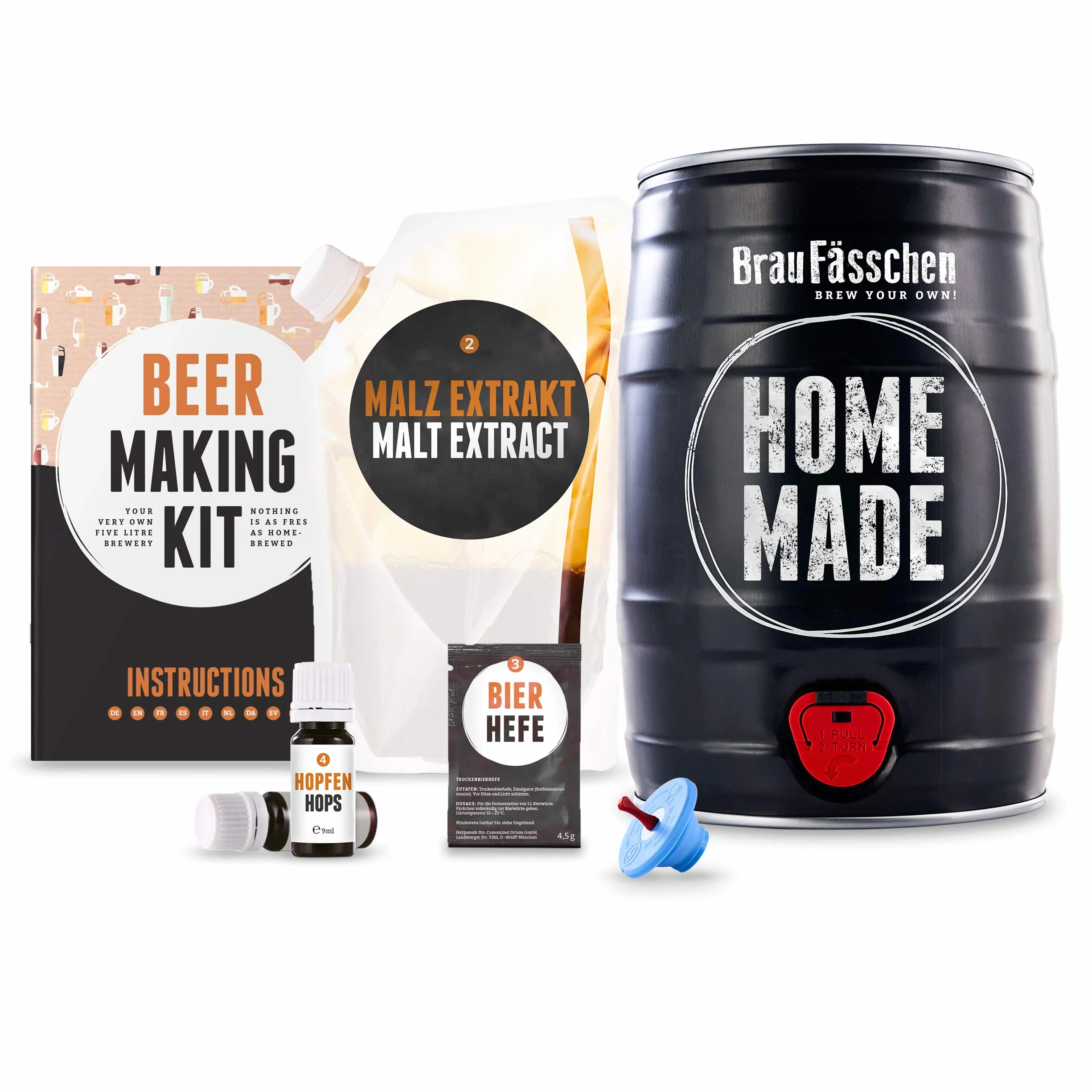 Zestaw do warzenia piwa IPA 5L - Braufässchen Brewbarrel