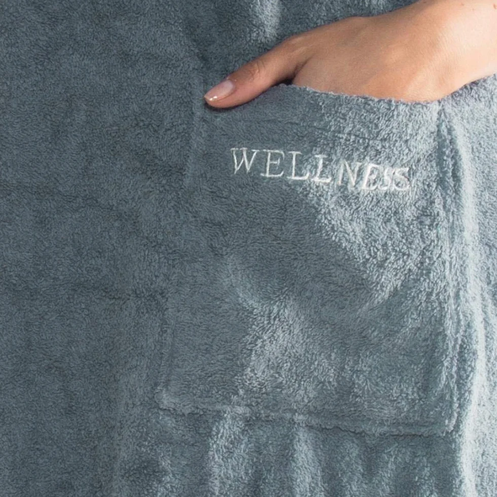 aqua-textil Wellness damski kilt do sauny 90 x 150 cm szary bawełna frotte